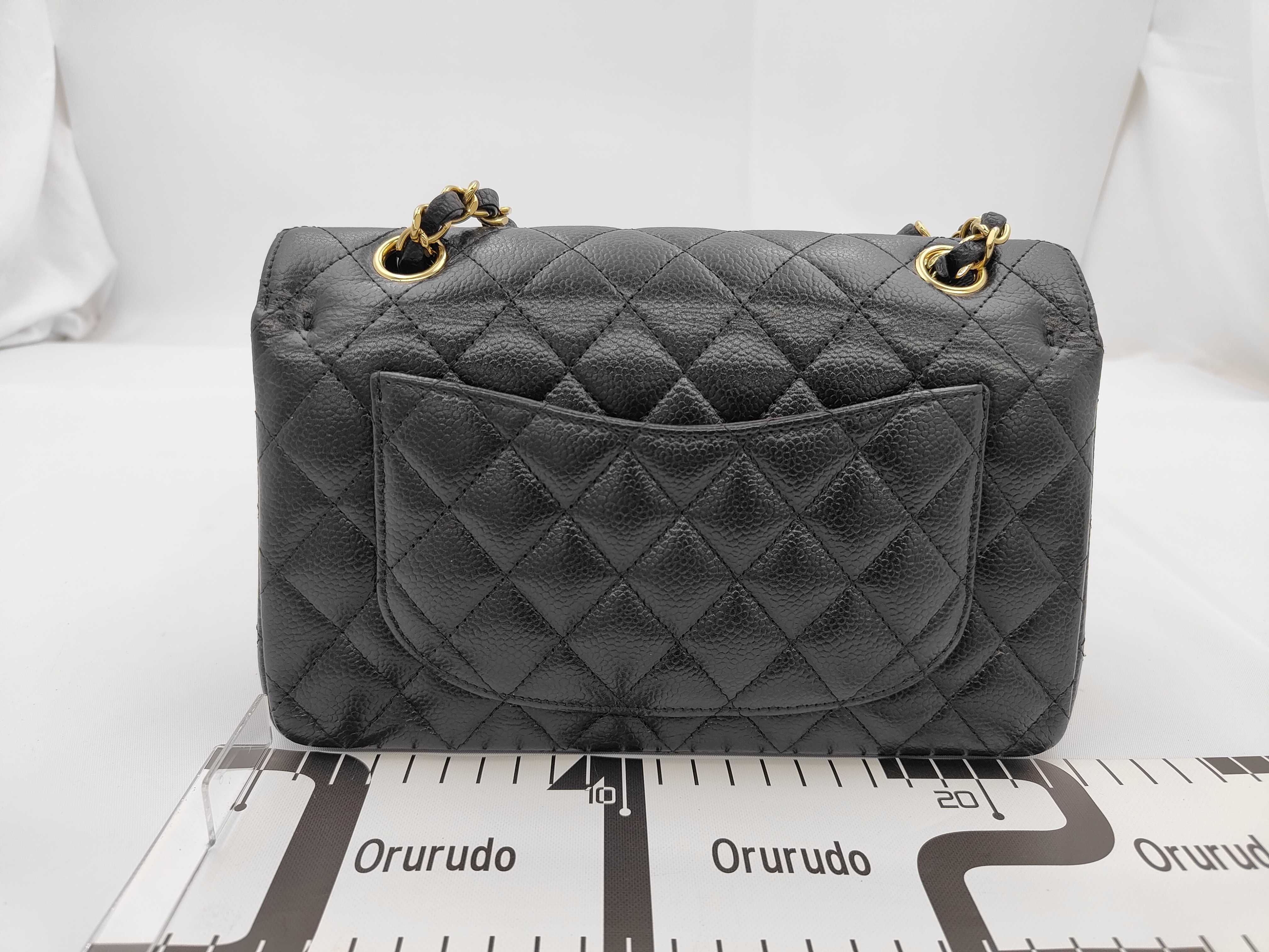 Matelassé 23 Double Flap Caviar Black Chain Shoulder Bag — view 2