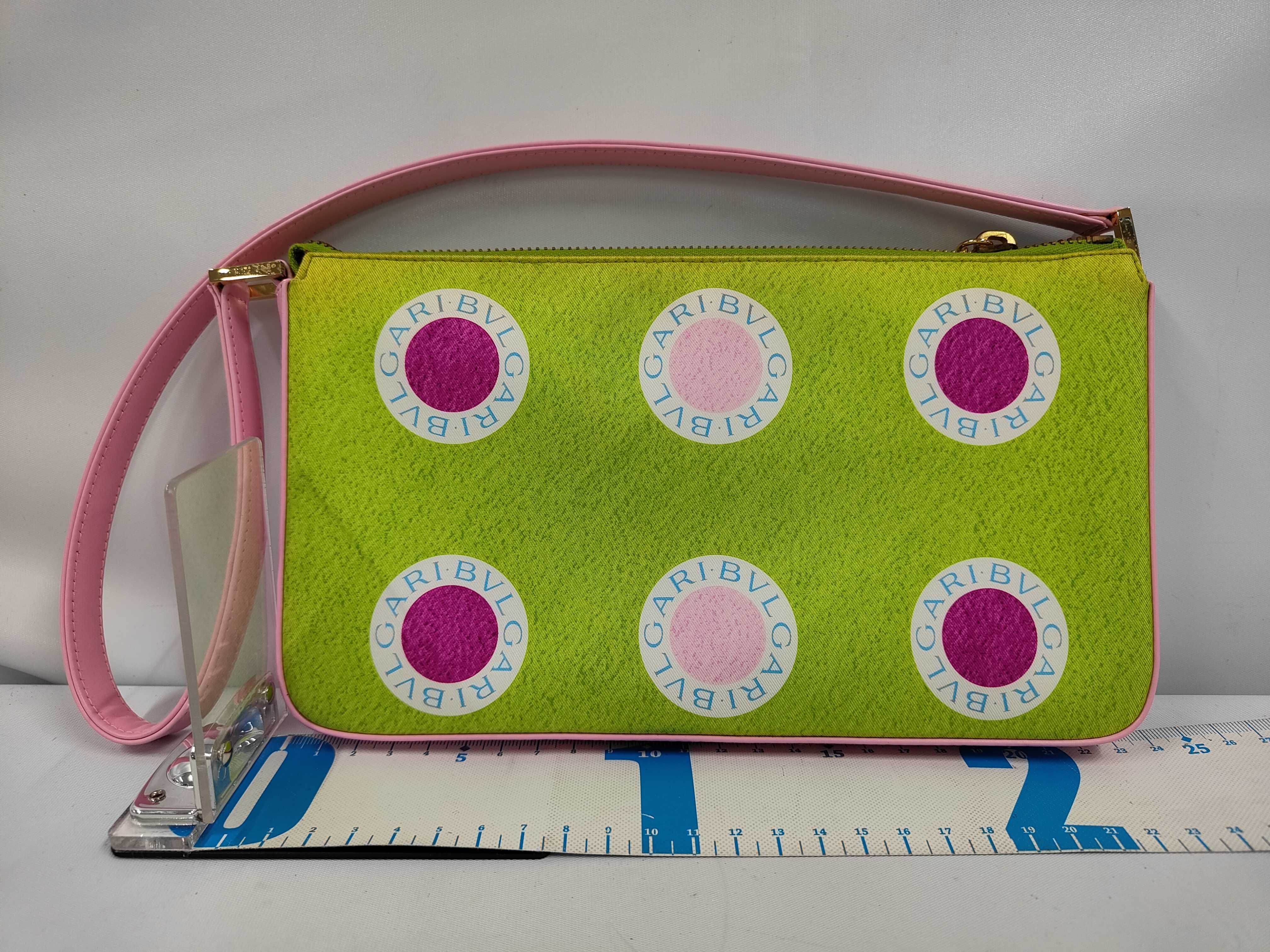 Bulgari Nylon Pouch Green Shoulder Bag — view 2