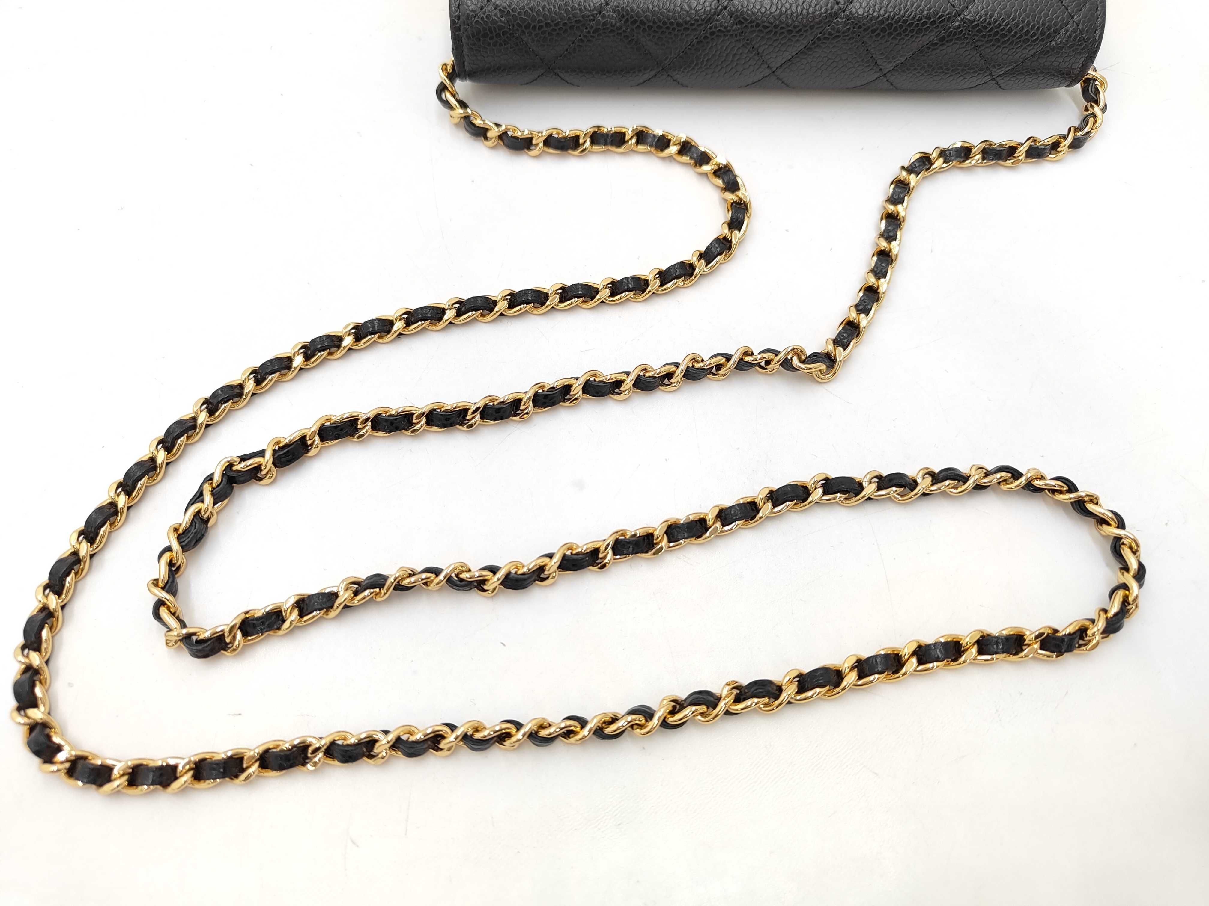 Caviar Skin Chain Wallet Shoulder Bag — view 3