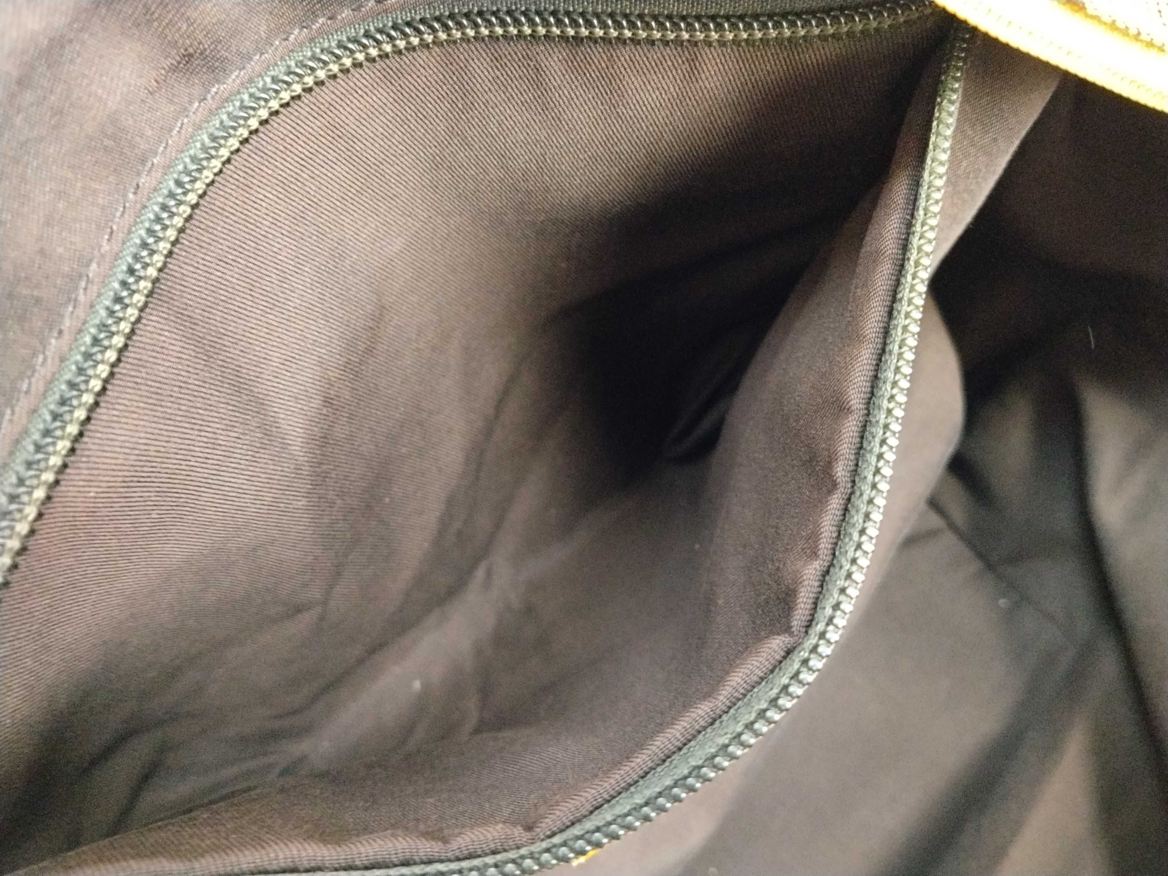 GG Canvas Tote Bag, Leather, Brown (131230) — view 12