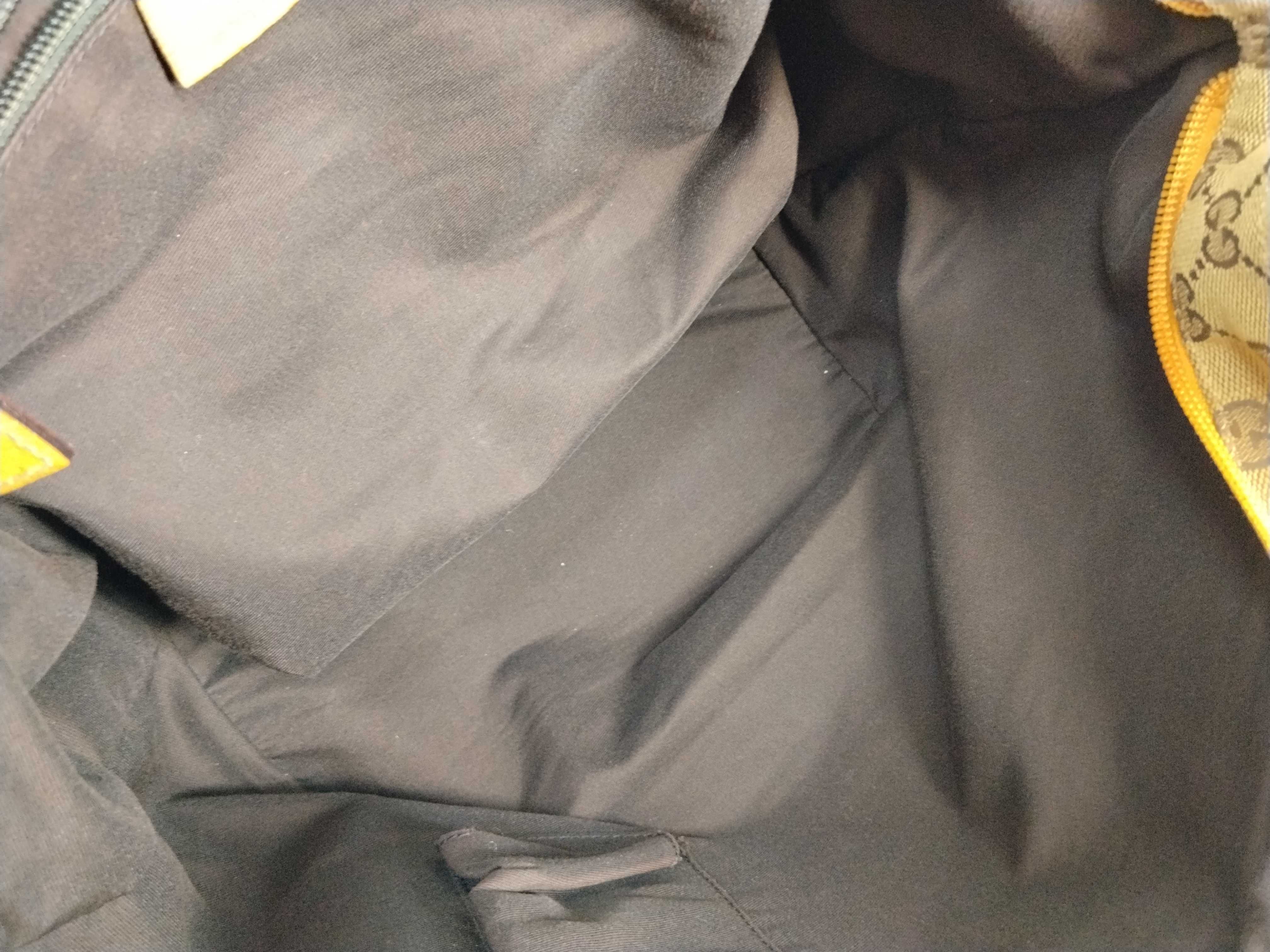 GG Canvas Tote Bag, Leather, Brown (131230) — view 10