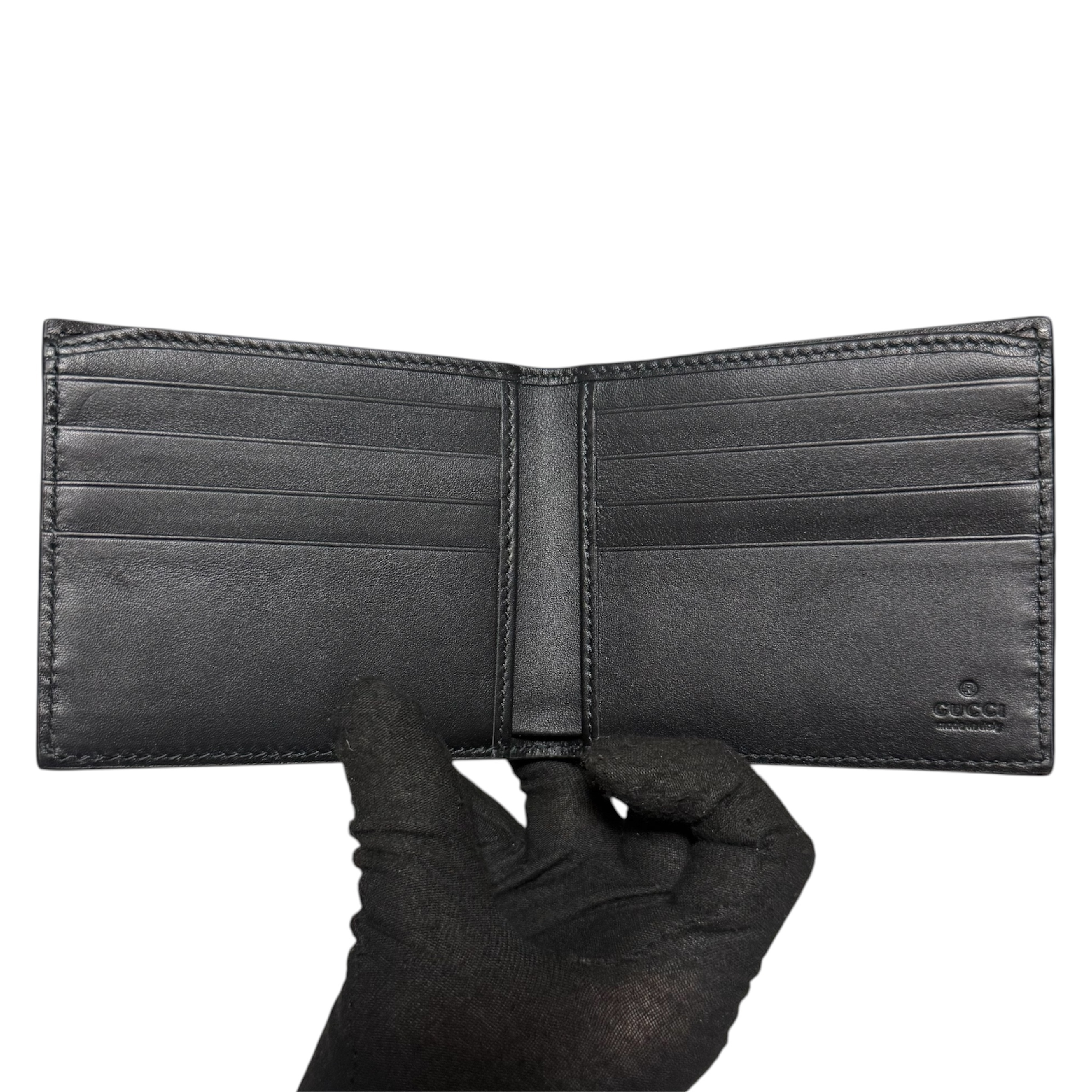 Guccissima folding wallet, black, unused, billfold. — view 3
