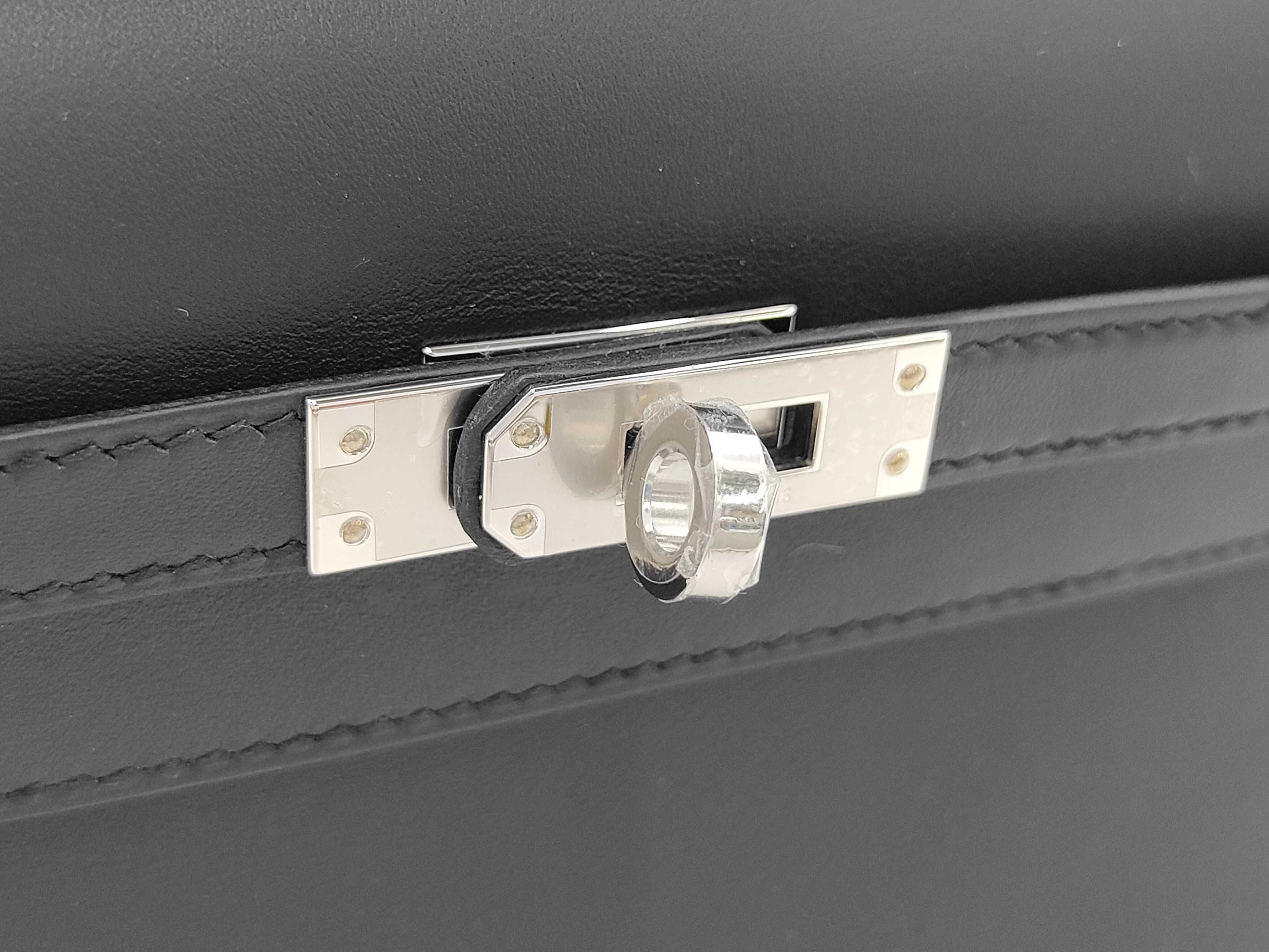 Pochette Kelly, G stamp, 2026 model, Swift leather, black, with dust bag, handbag. — view 8