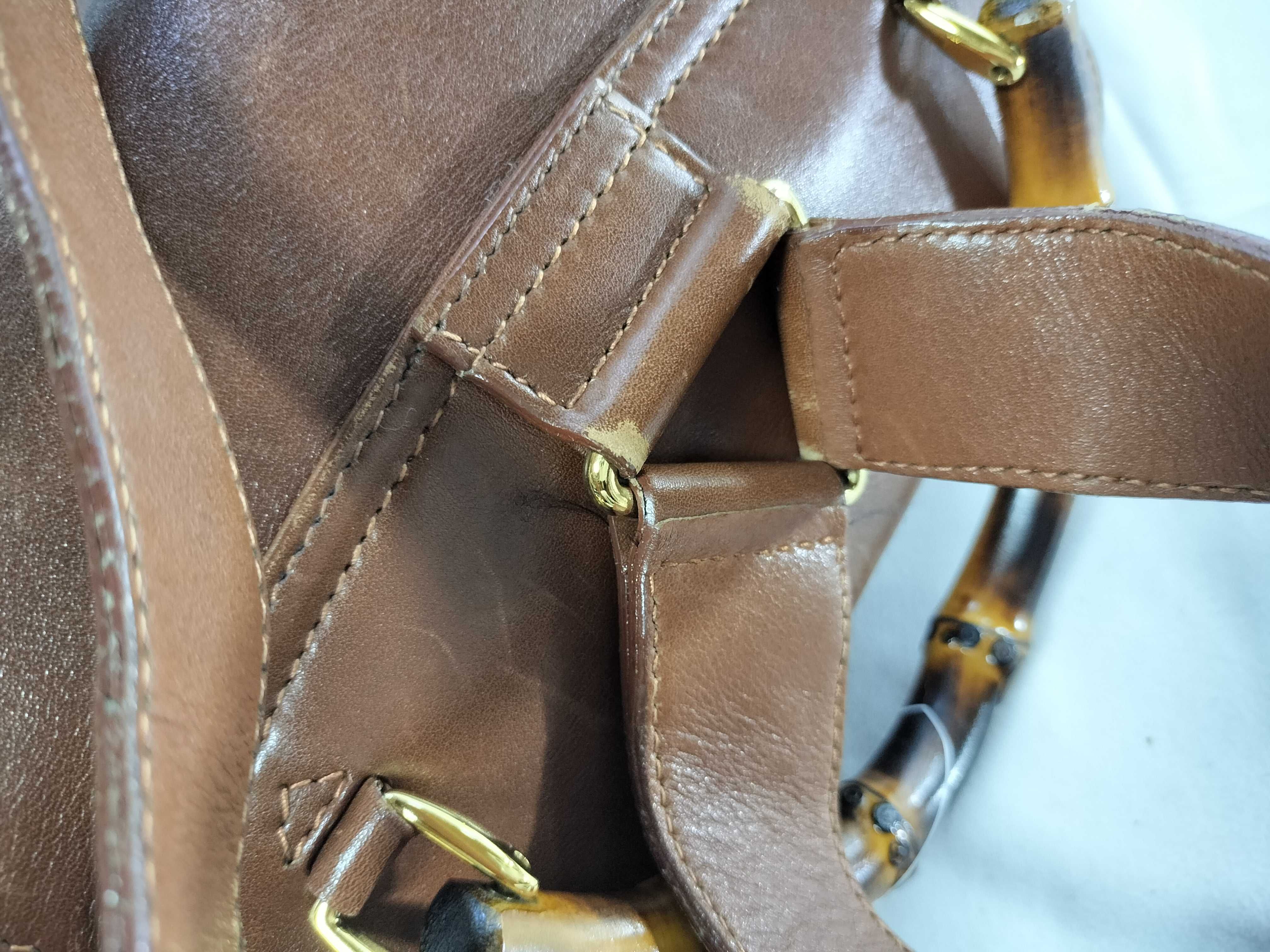 Bamboo 003-2058-0016 Leather Bamboo Backpack Brown Gold Hardware Backpack — view 5