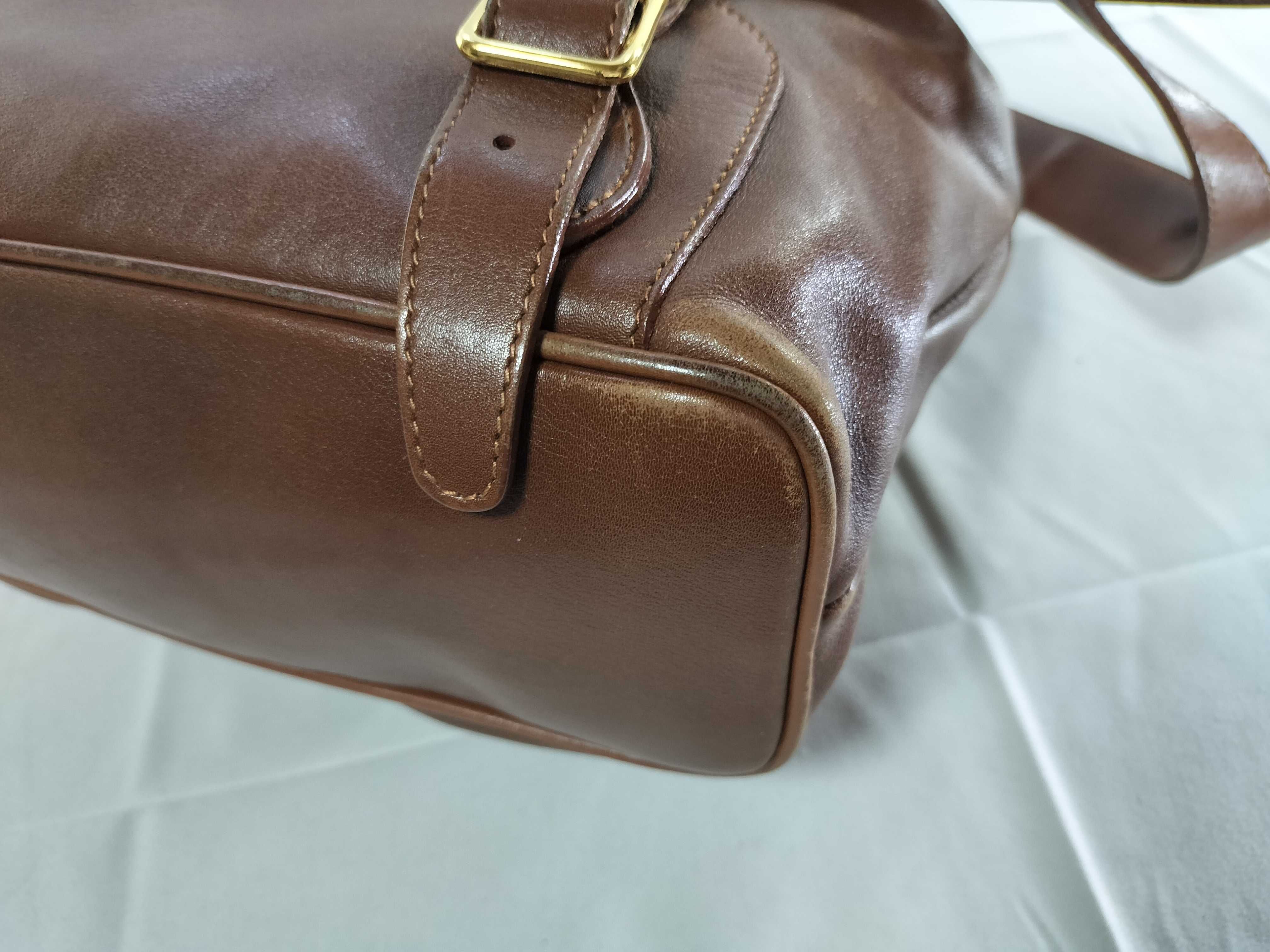 Bamboo 003-2058-0016 Leather Bamboo Backpack Brown Gold Hardware Backpack — view 7