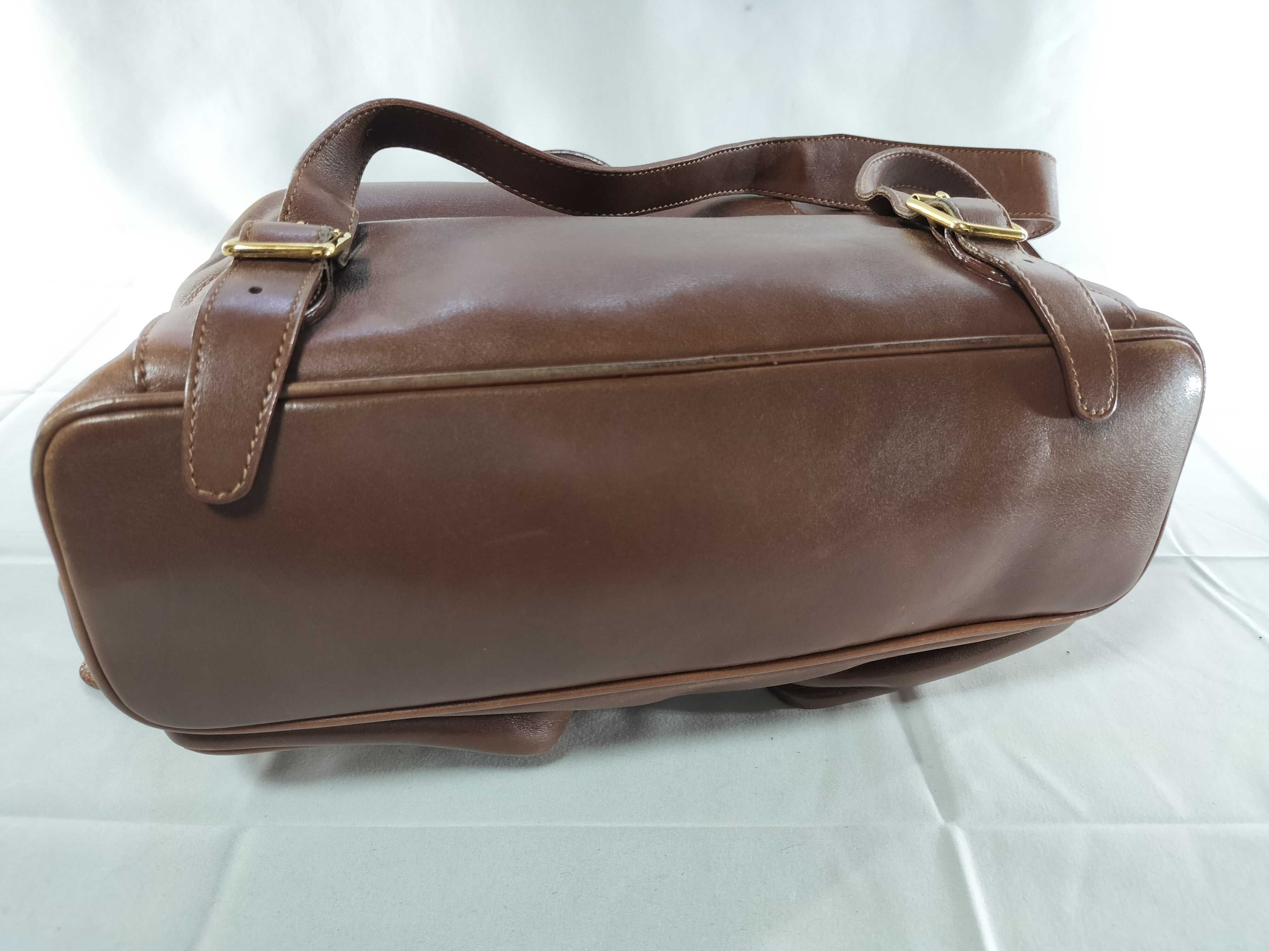 Bamboo 003-2058-0016 Leather Bamboo Backpack Brown Gold Hardware Backpack — view 8