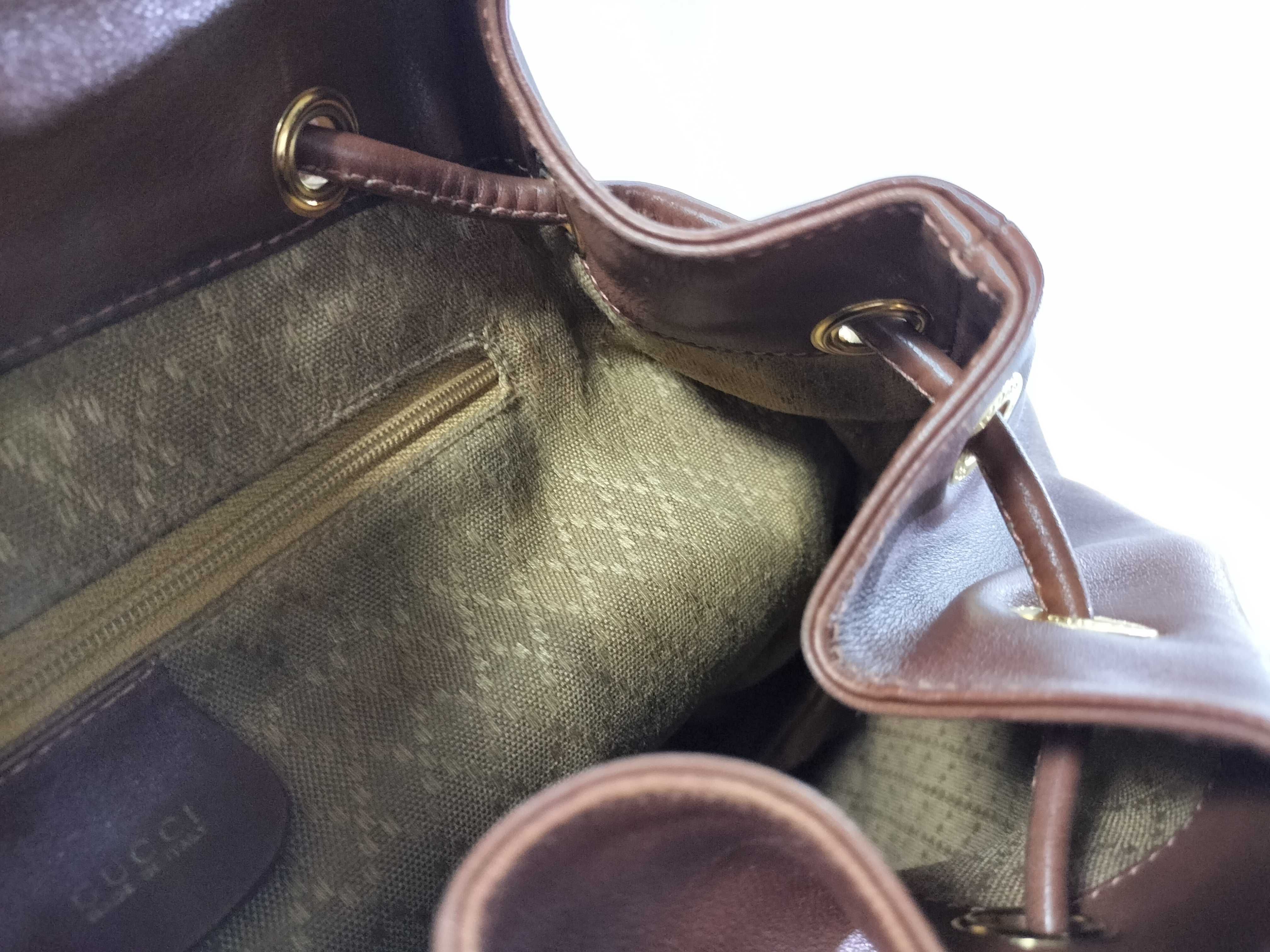 Bamboo 003-2058-0016 Leather Bamboo Backpack Brown Gold Hardware Backpack — view 10