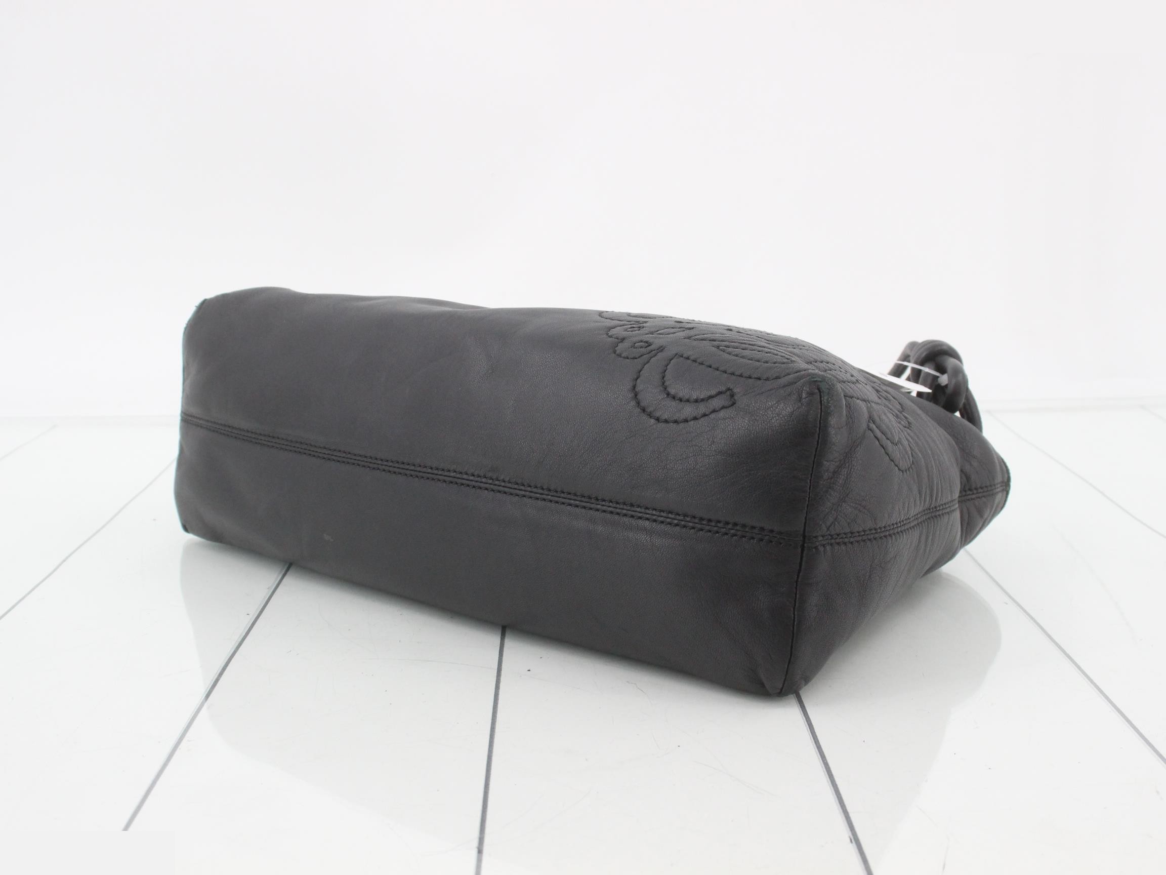 Anagram handbag leather black — view 6