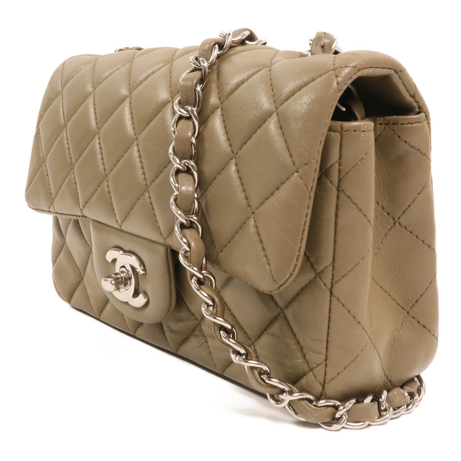 Mini Rectangle Classic Quilted Shoulder Bag — view 3