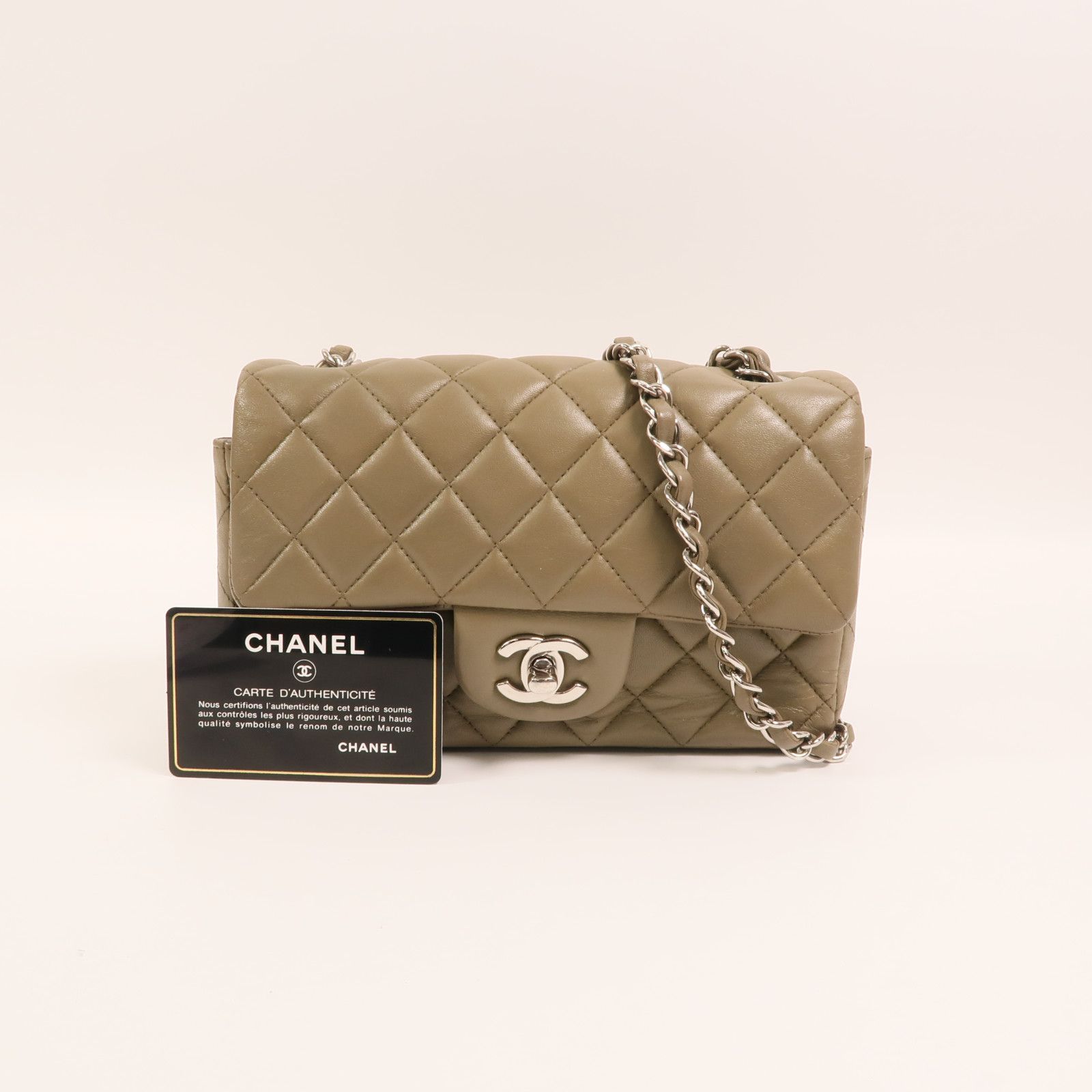 Mini Rectangle Classic Quilted Shoulder Bag — view 10