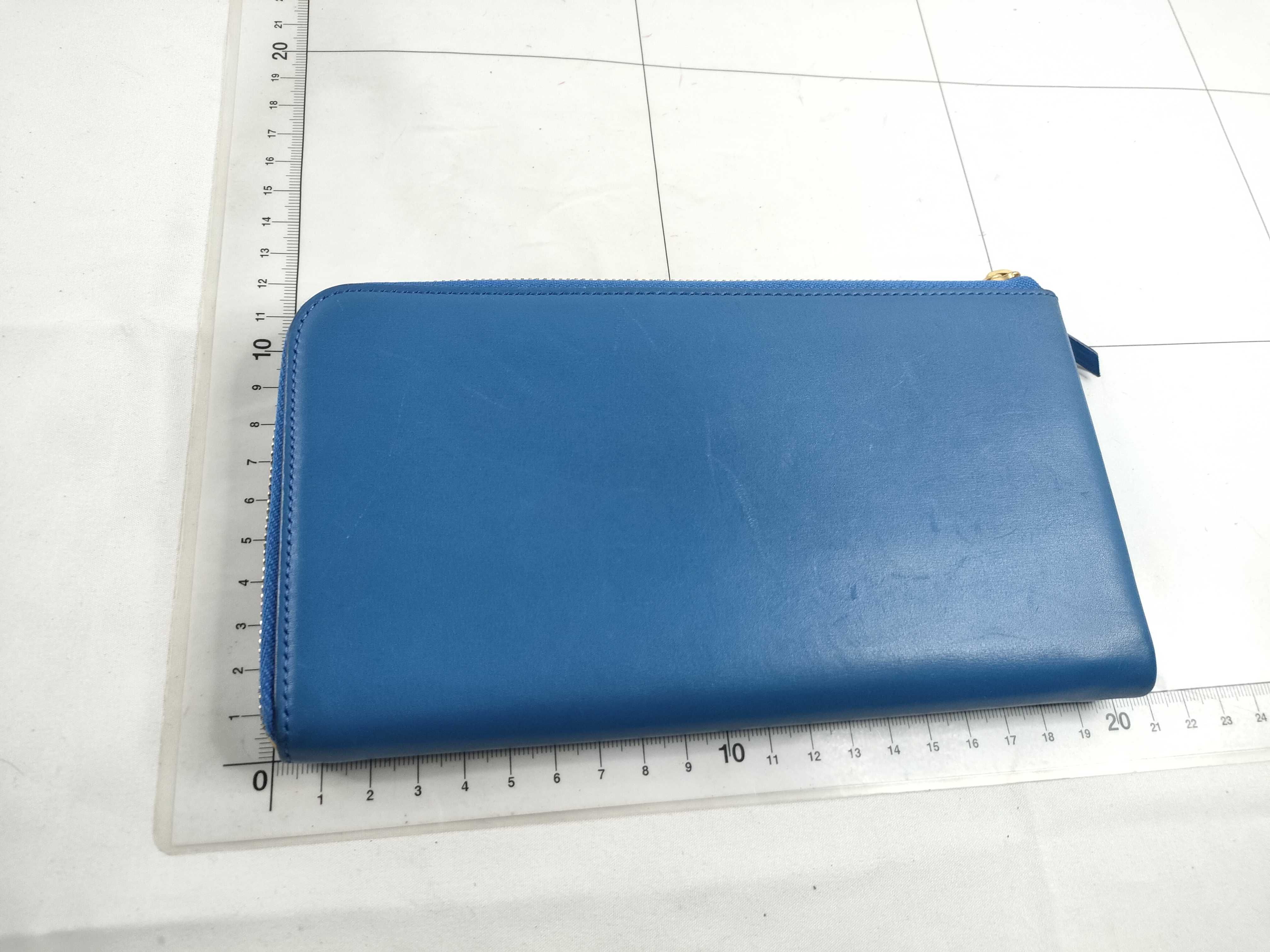 Leather Zippy Wallet Blue — view 2