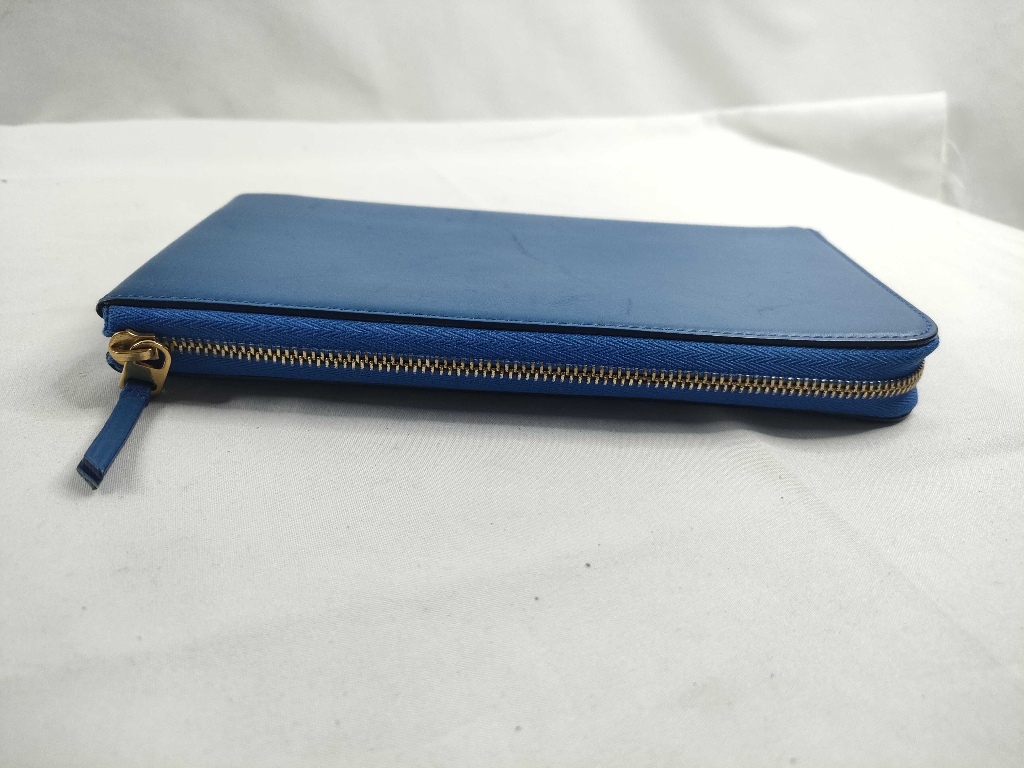 Leather Zippy Wallet Blue — view 6