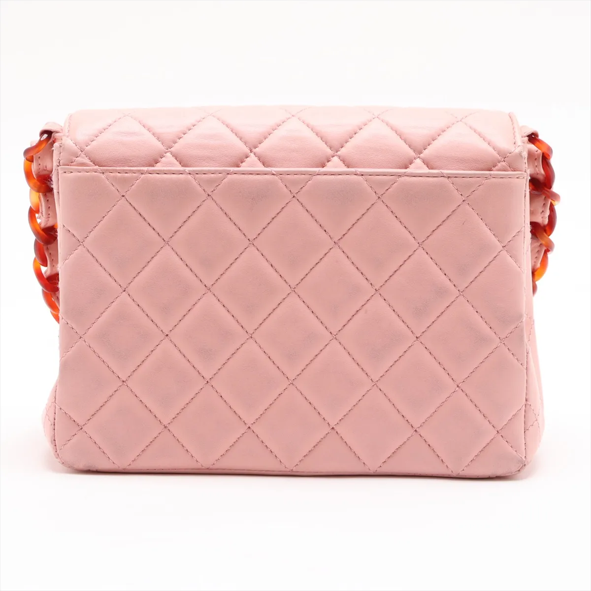 Matelassé Lambskin Chain Shoulder Bag, Tortoiseshell Pink with Pink Hardware, 5351618, Series 5 — view 2