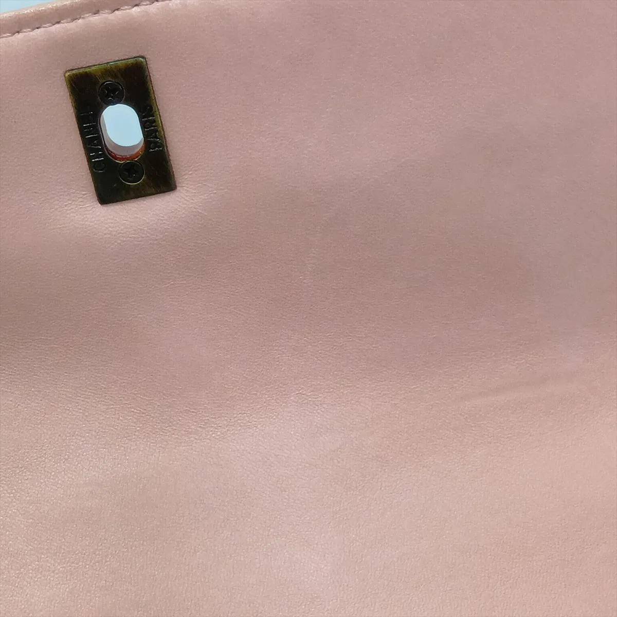 Matelassé Lambskin Chain Shoulder Bag, Tortoiseshell Pink with Pink Hardware, 5351618, Series 5 — view 14