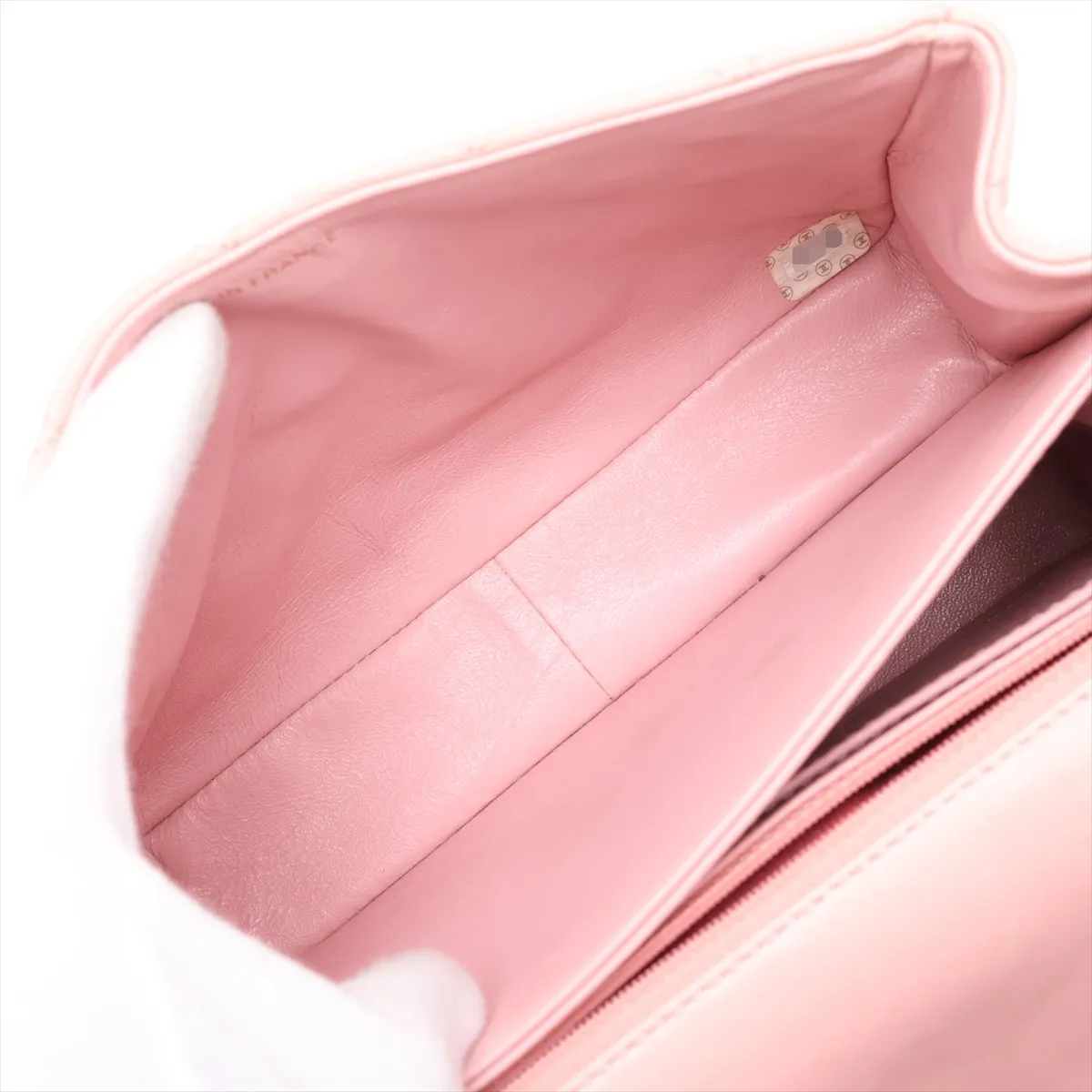 Matelassé Lambskin Chain Shoulder Bag, Tortoiseshell Pink with Pink Hardware, 5351618, Series 5 — view 6