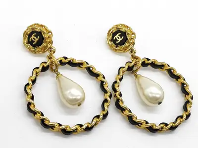 Coco Mark 95A Round/Pearl Earrings