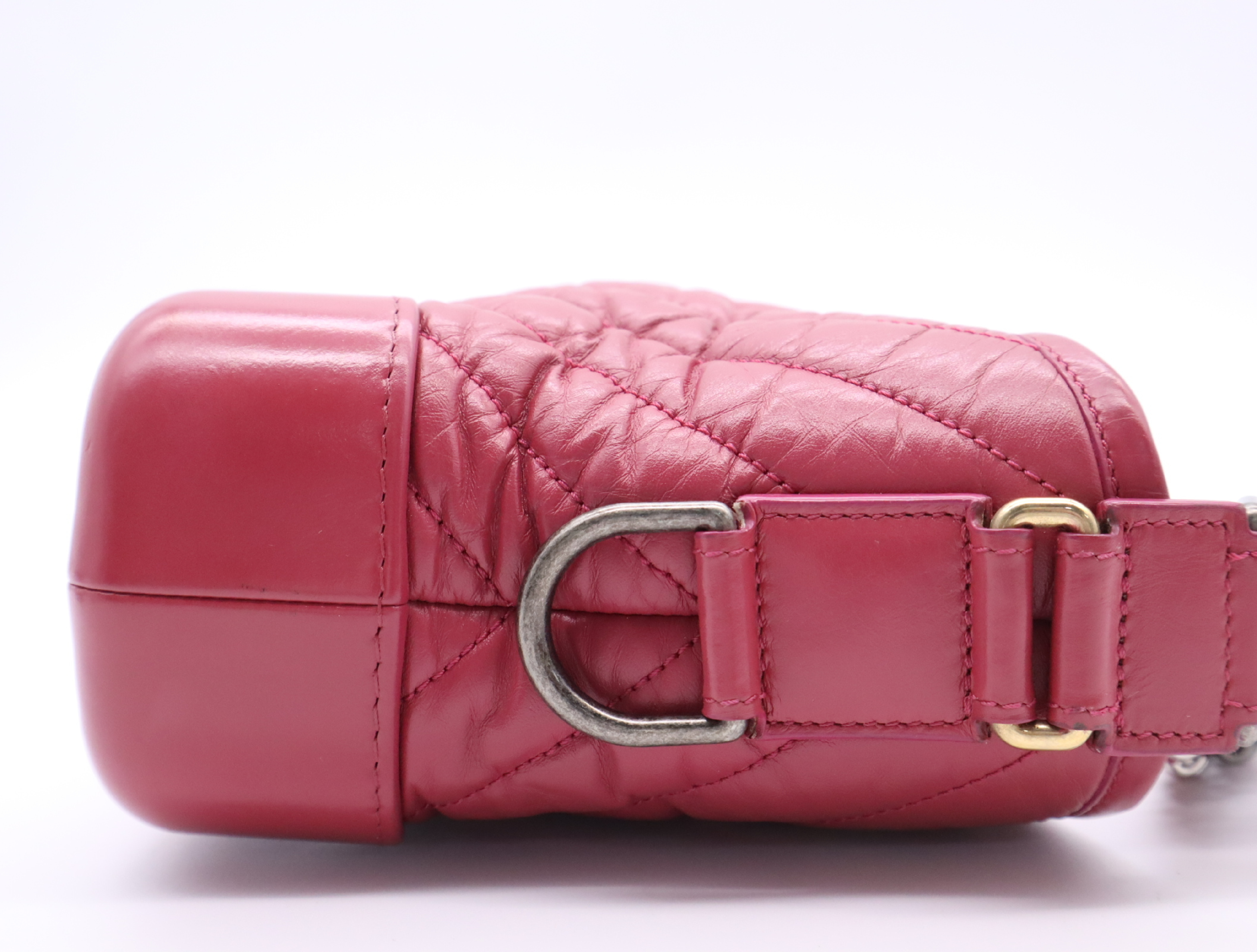 Calfskin Gabrielle de Chanel Small Hobo V-stitch Chain Shoulder Bag, Wine Red, with Seal, 26147475 Shoulder Bag — view 5