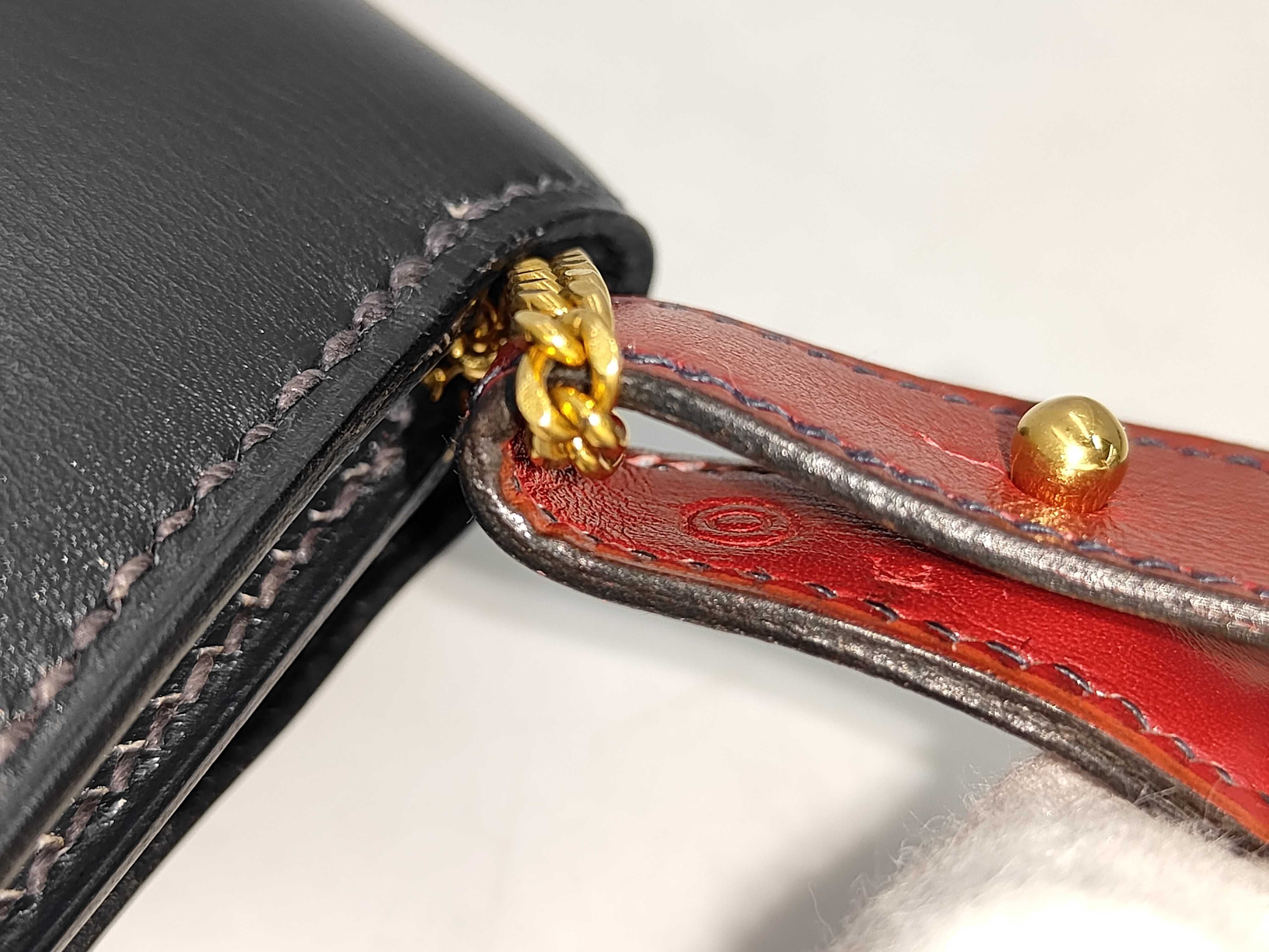 Vintage Box Calfskin Shoulder Clutch Bag O Stamp Shoulder Bag — view 11