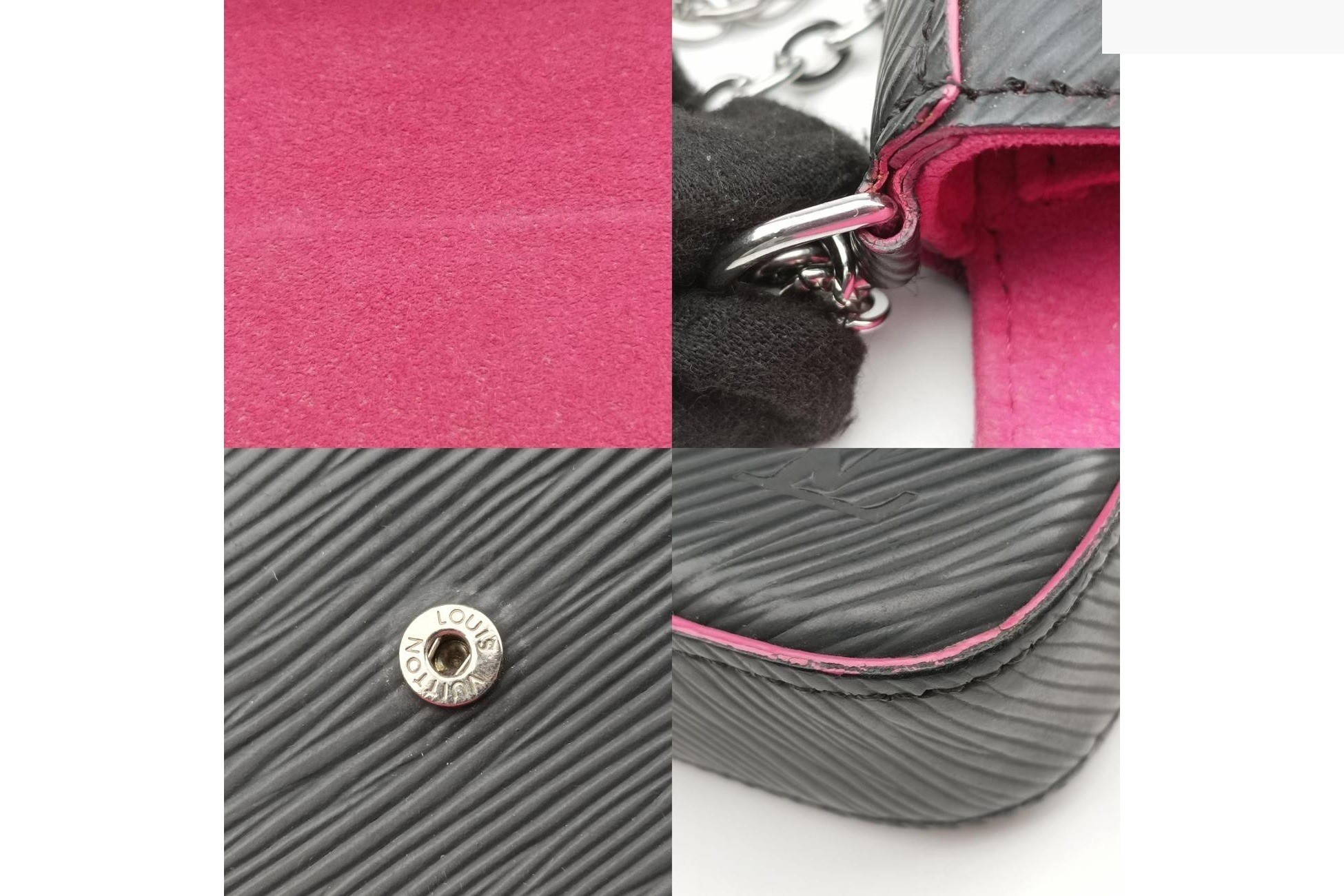 Pochette Felice Epi Noir x Pink — view 9