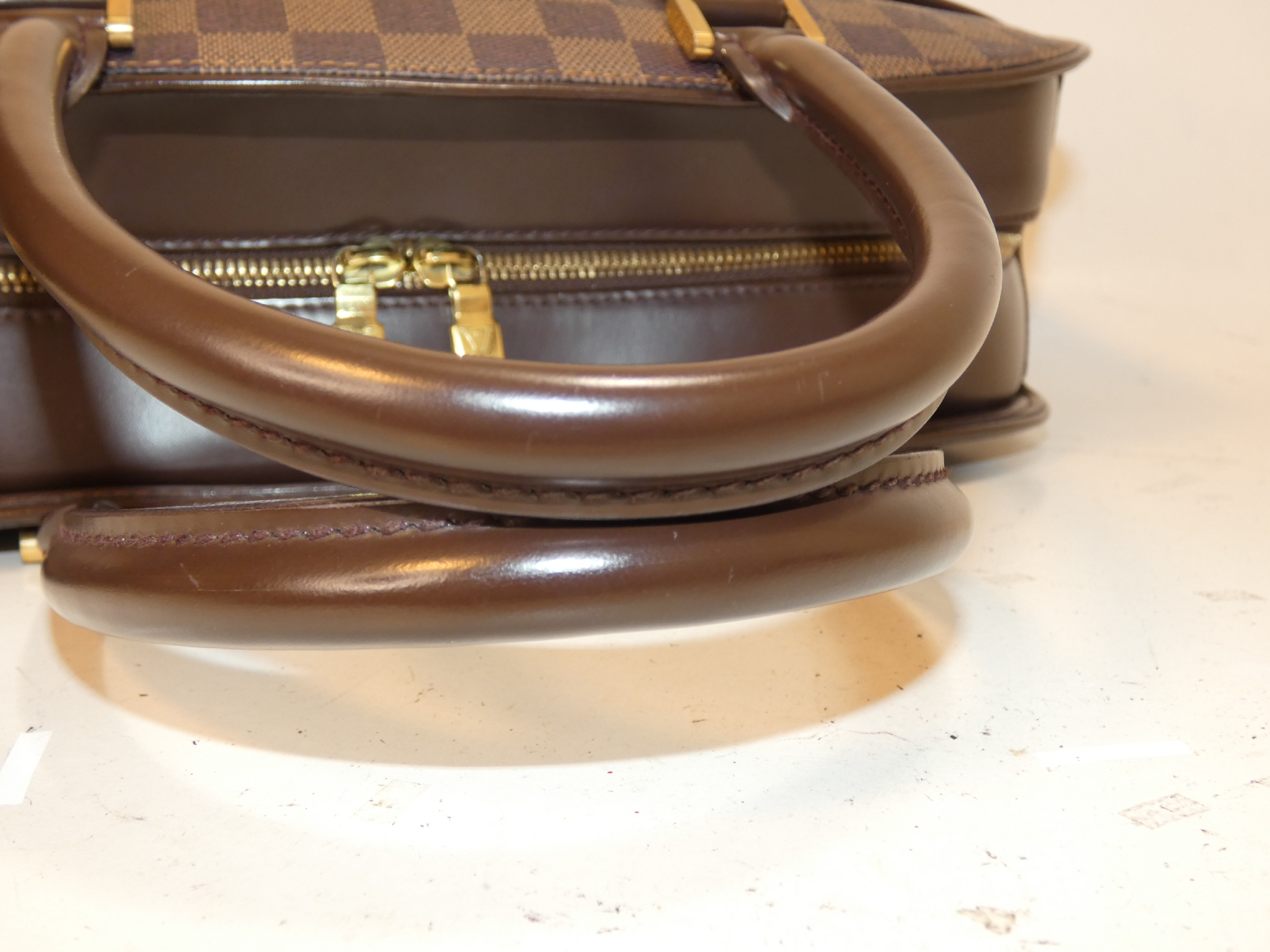 Saria Horizontal Damier Boston Handbag — view 4