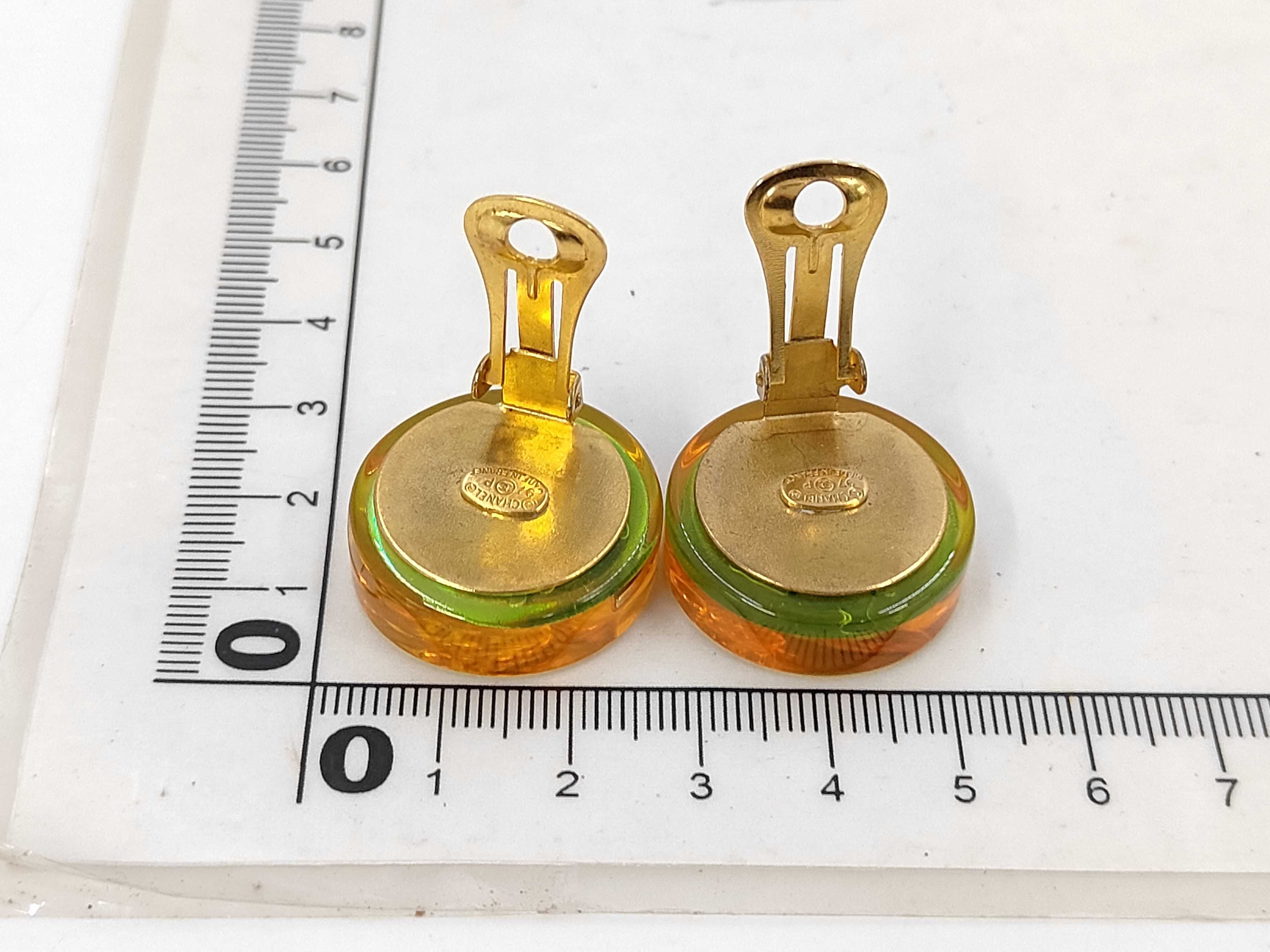 97P Cocomark Camellia Pumps Aurora Resin GP Earrings — view 2