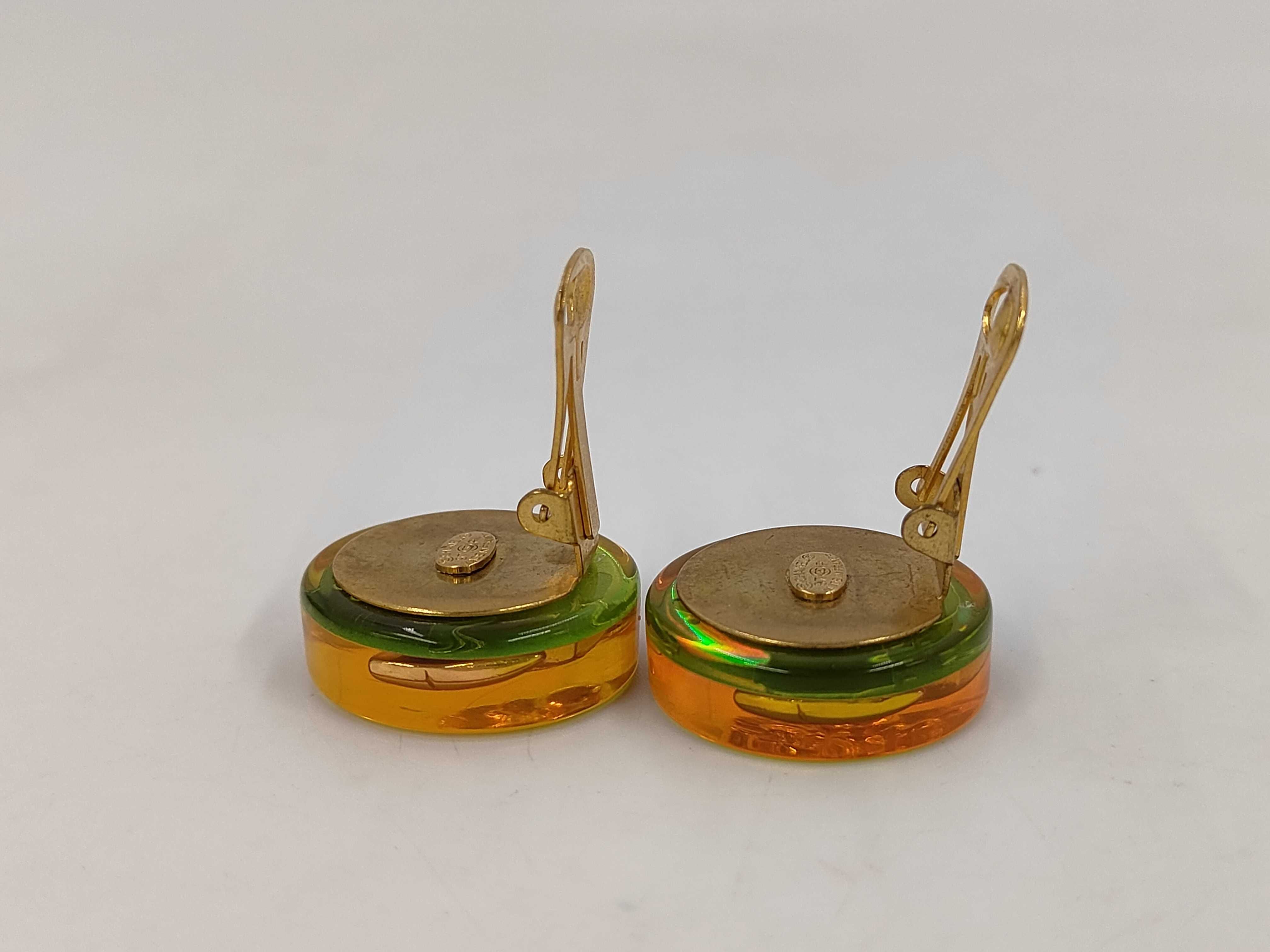 97P Cocomark Camellia Pumps Aurora Resin GP Earrings — view 3