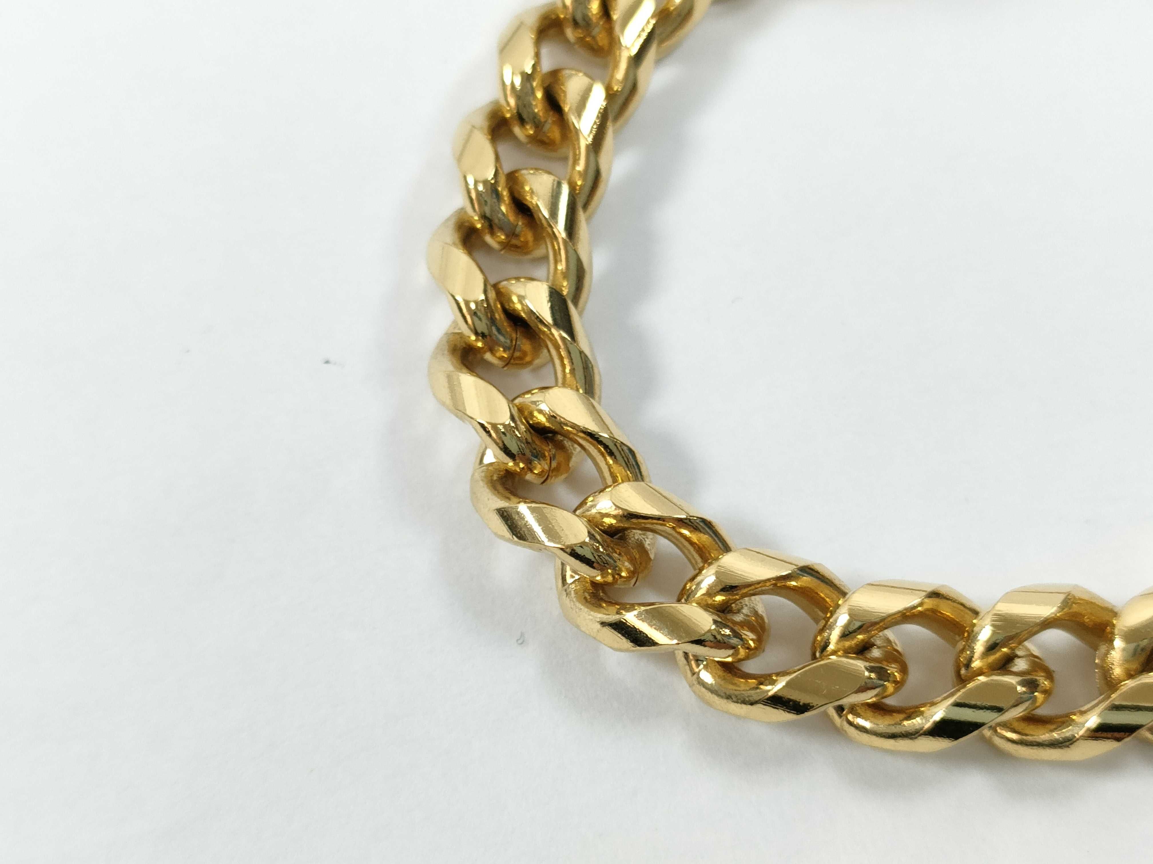 Rhinestone Curb Chain Gold Bracelet (Bracelet/Bangle) — view 4