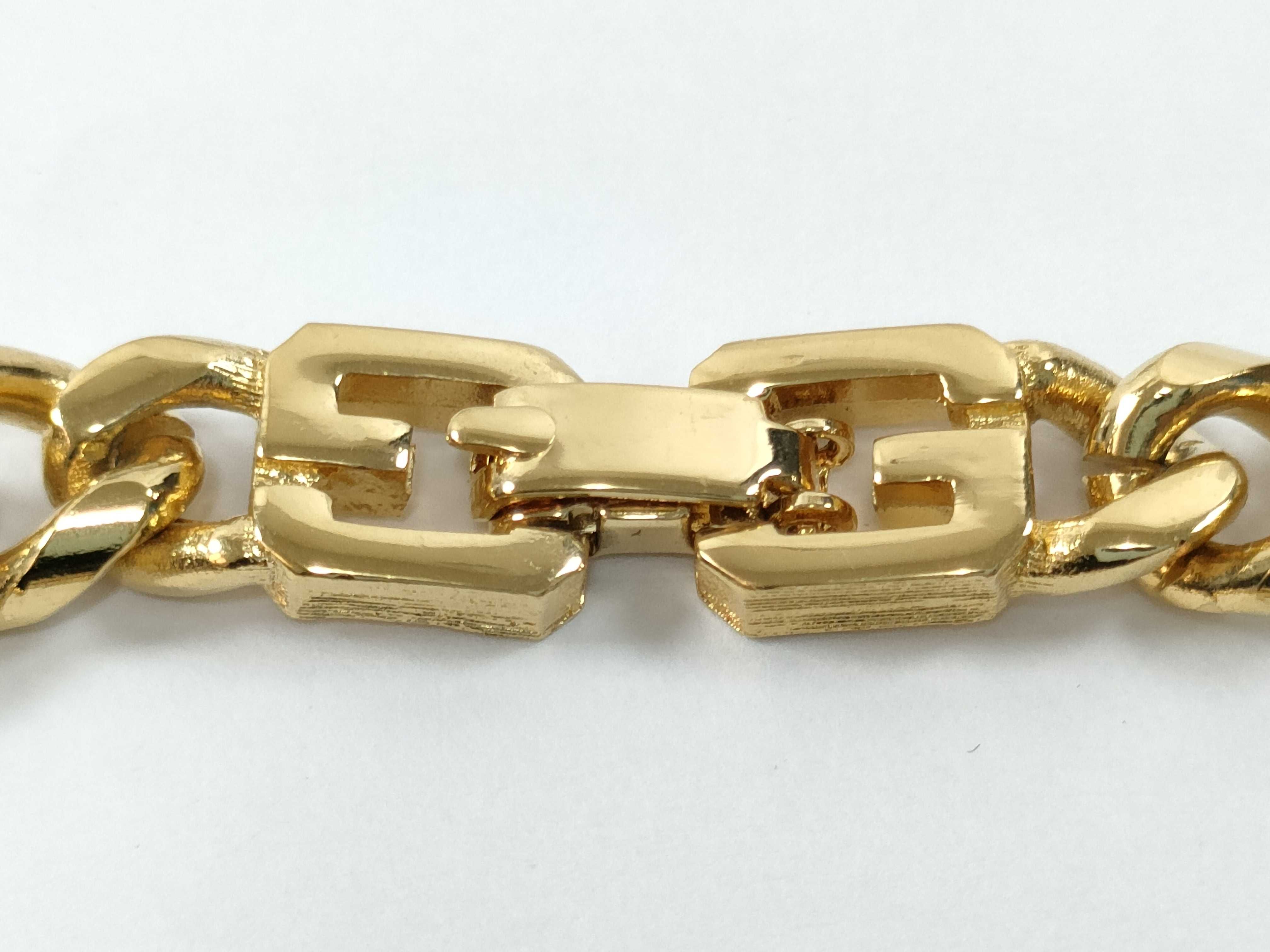 Rhinestone Curb Chain Gold Bracelet (Bracelet/Bangle) — view 6