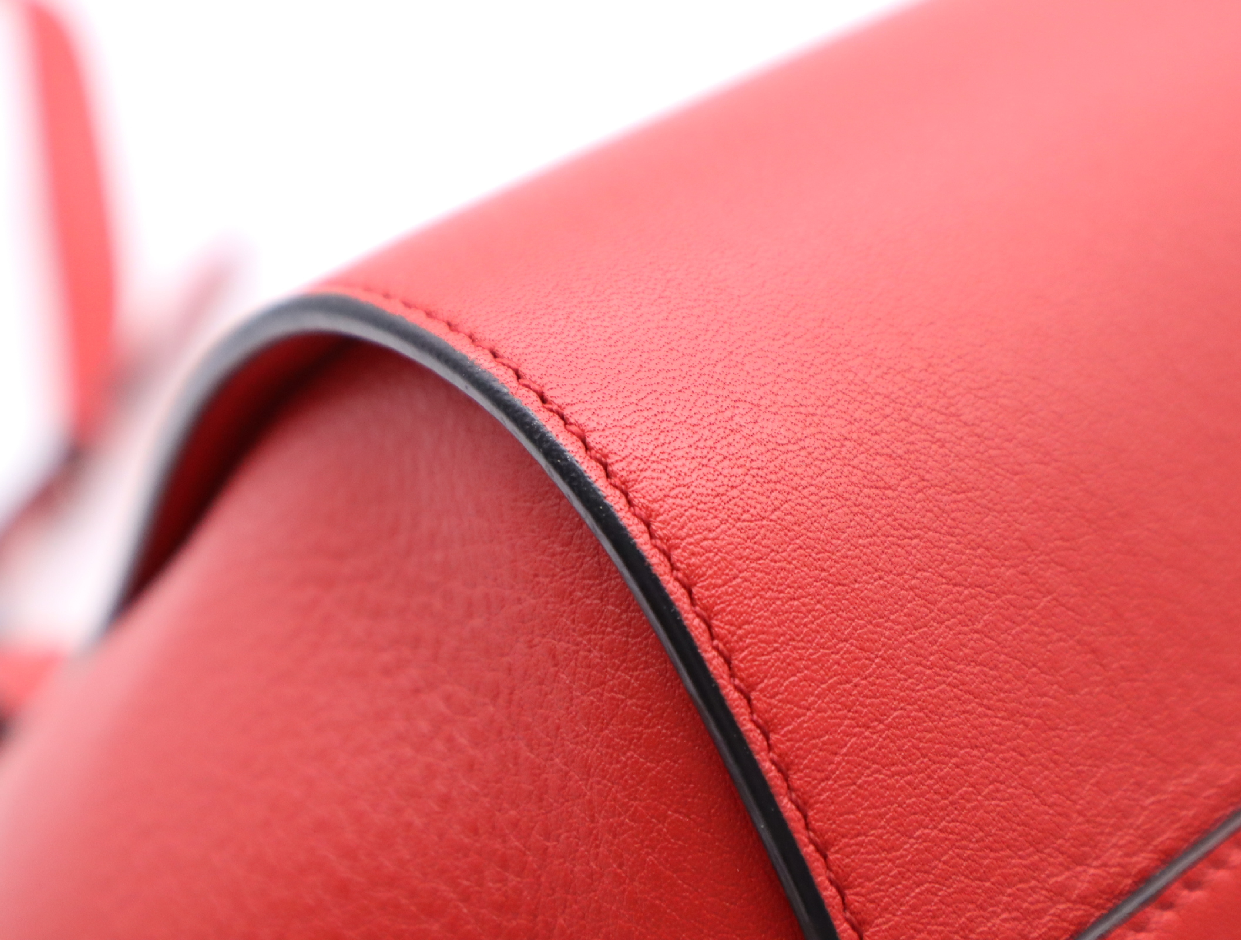 Leather Hammock Bag Small Red Shoulder Bag — view 6