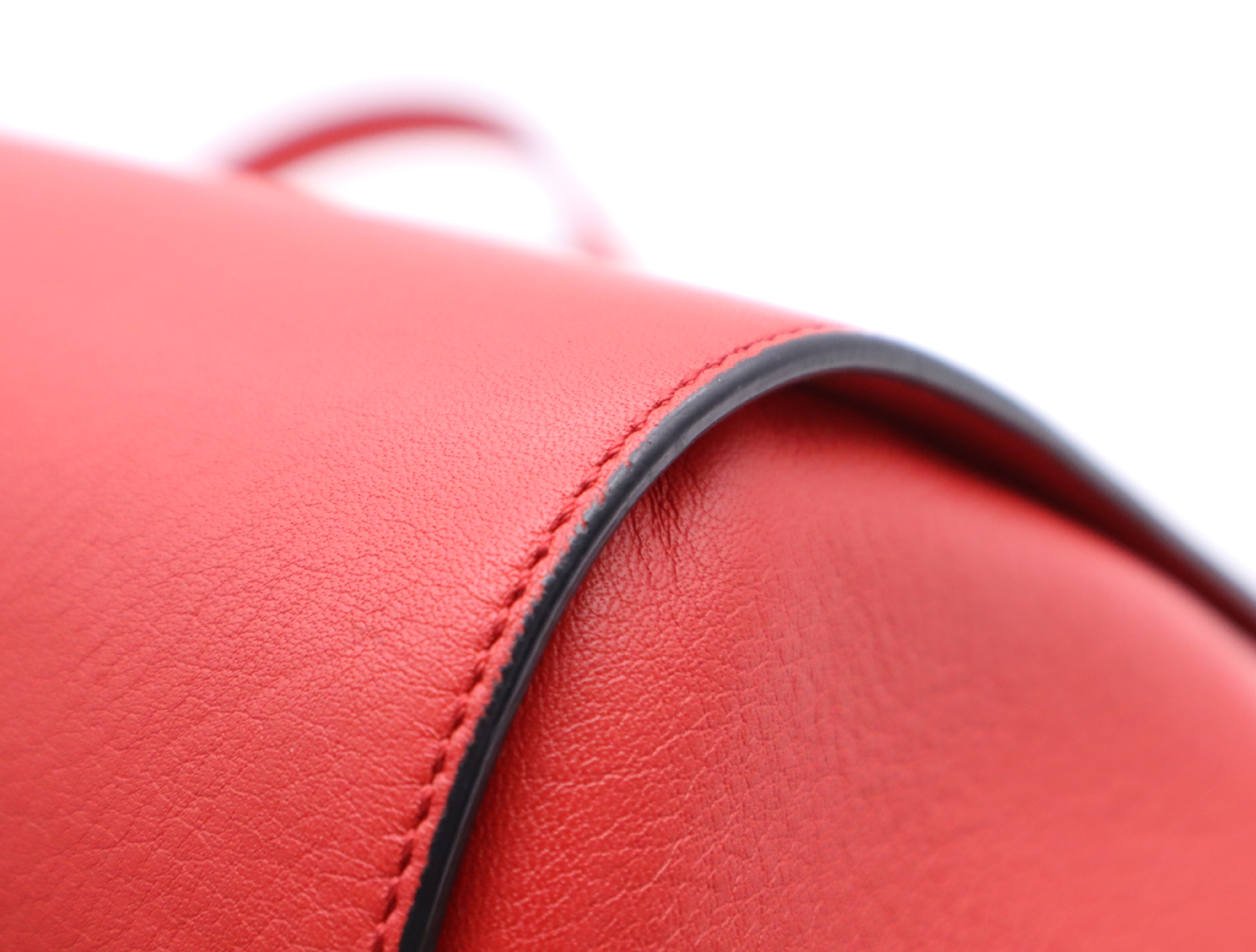 Leather Hammock Bag Small Red Shoulder Bag — view 7