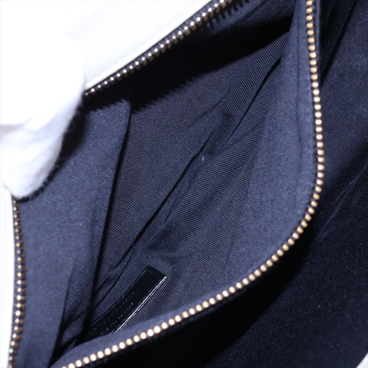 579607 Leather Chain Shoulder Bag, White — view 11
