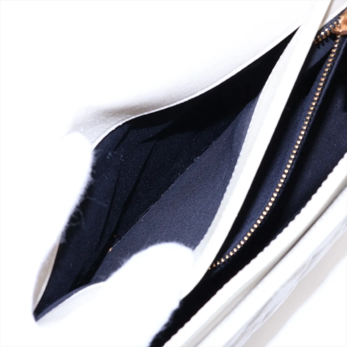 579607 Leather Chain Shoulder Bag, White — view 10