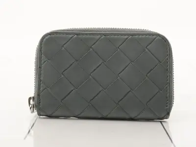 Intrecciato Coin Case, Leather
