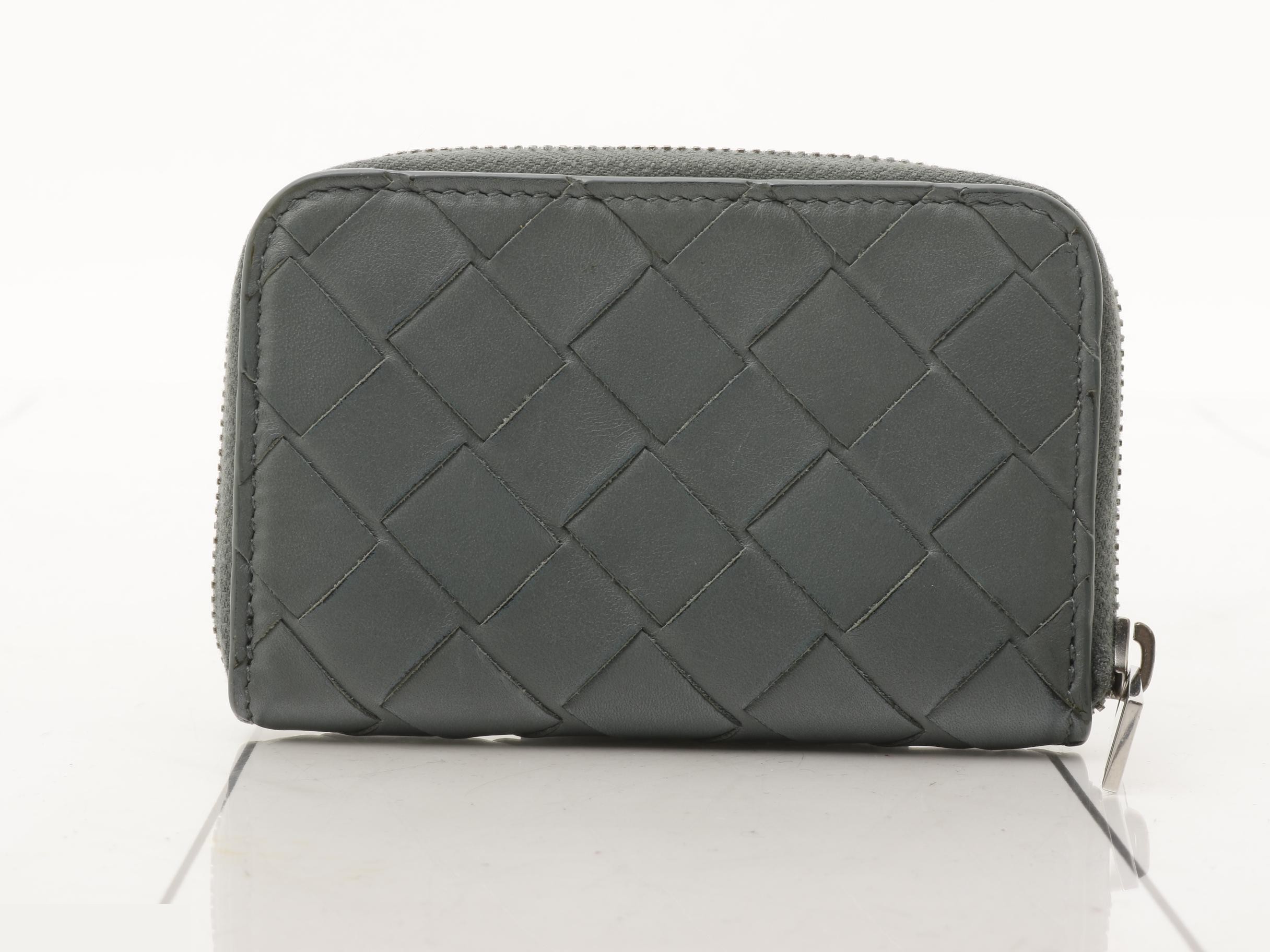 Intrecciato Coin Case, Leather — view 2