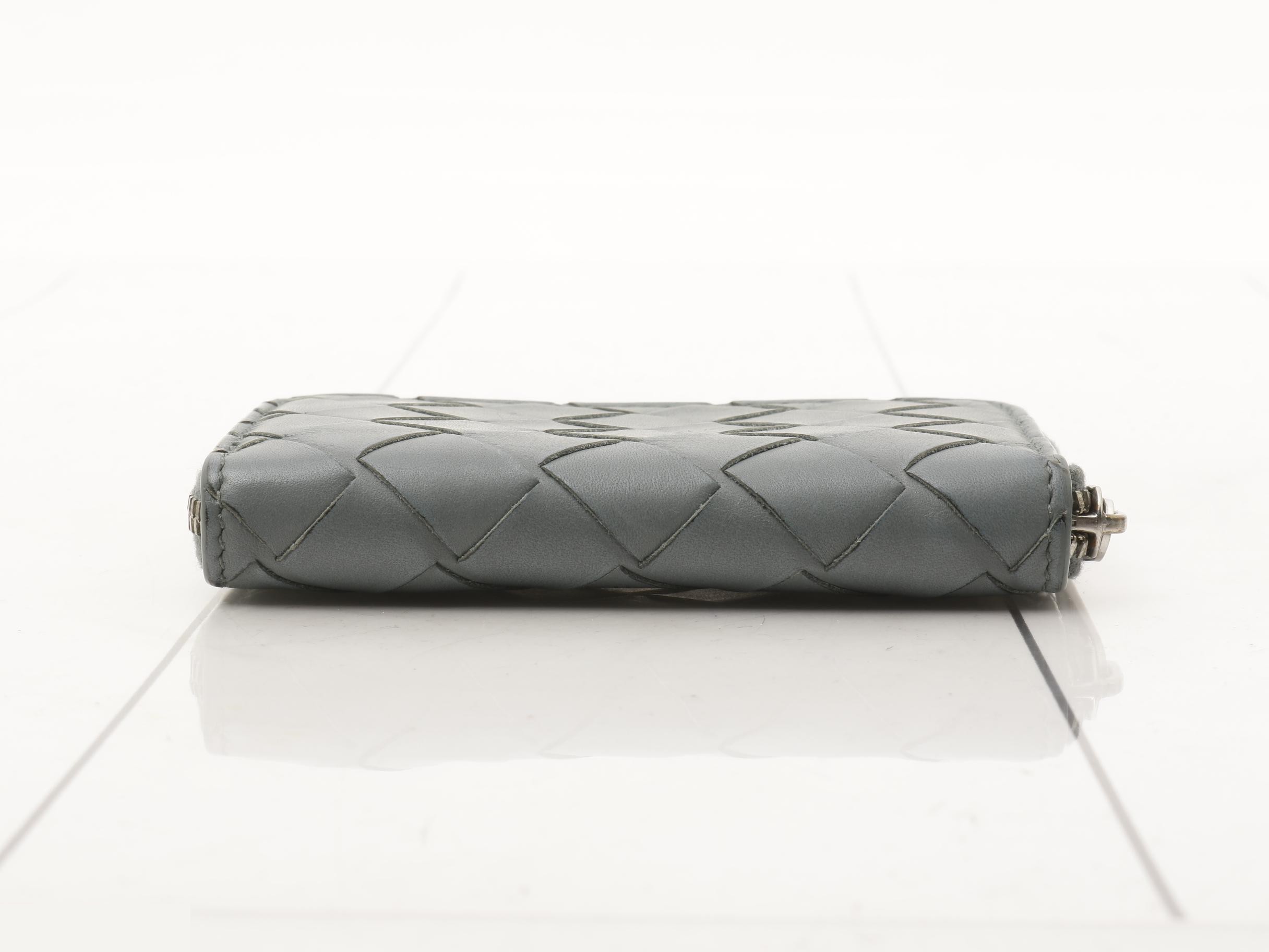 Intrecciato Coin Case, Leather — view 3