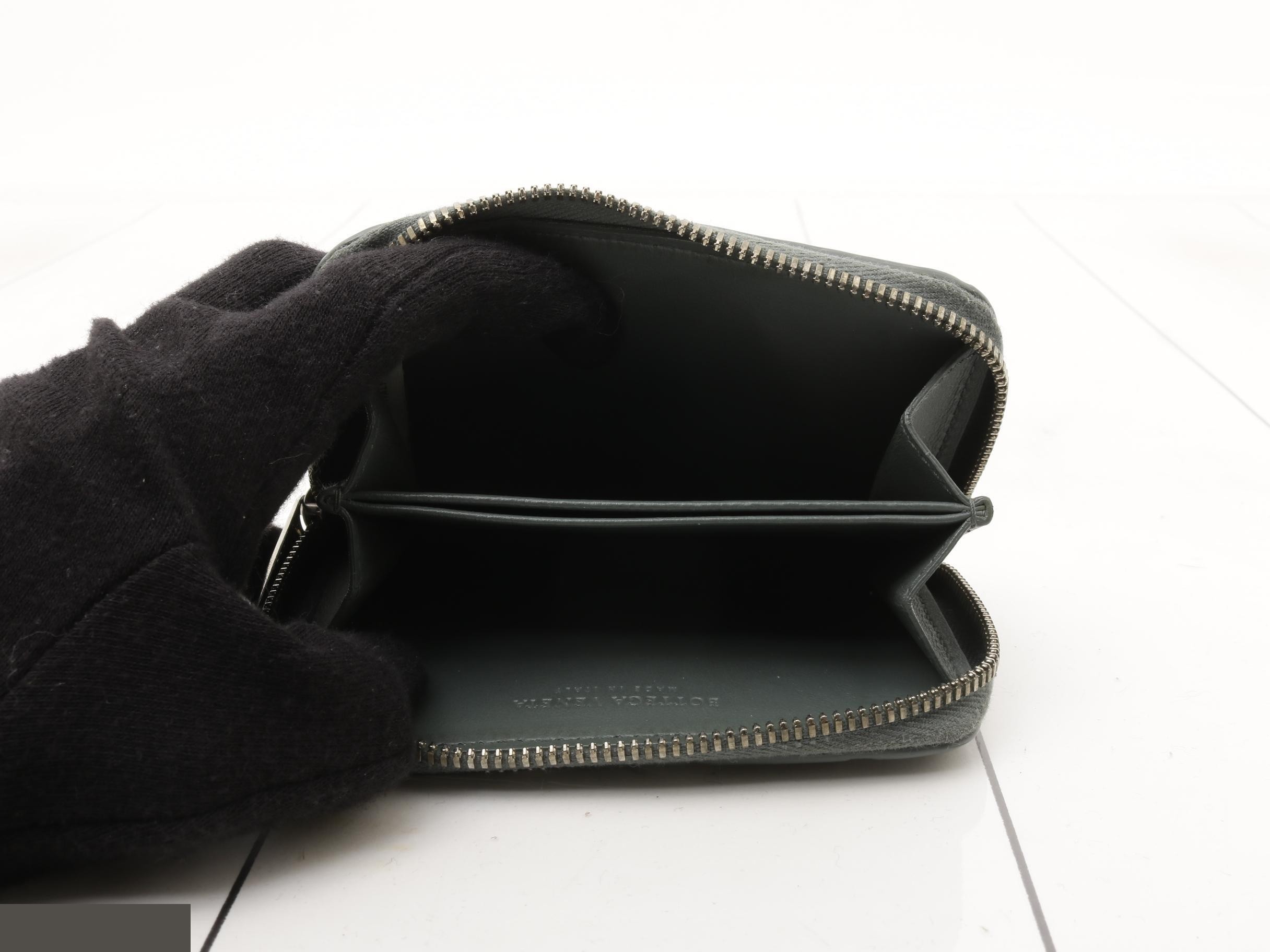 Intrecciato Coin Case, Leather — view 4