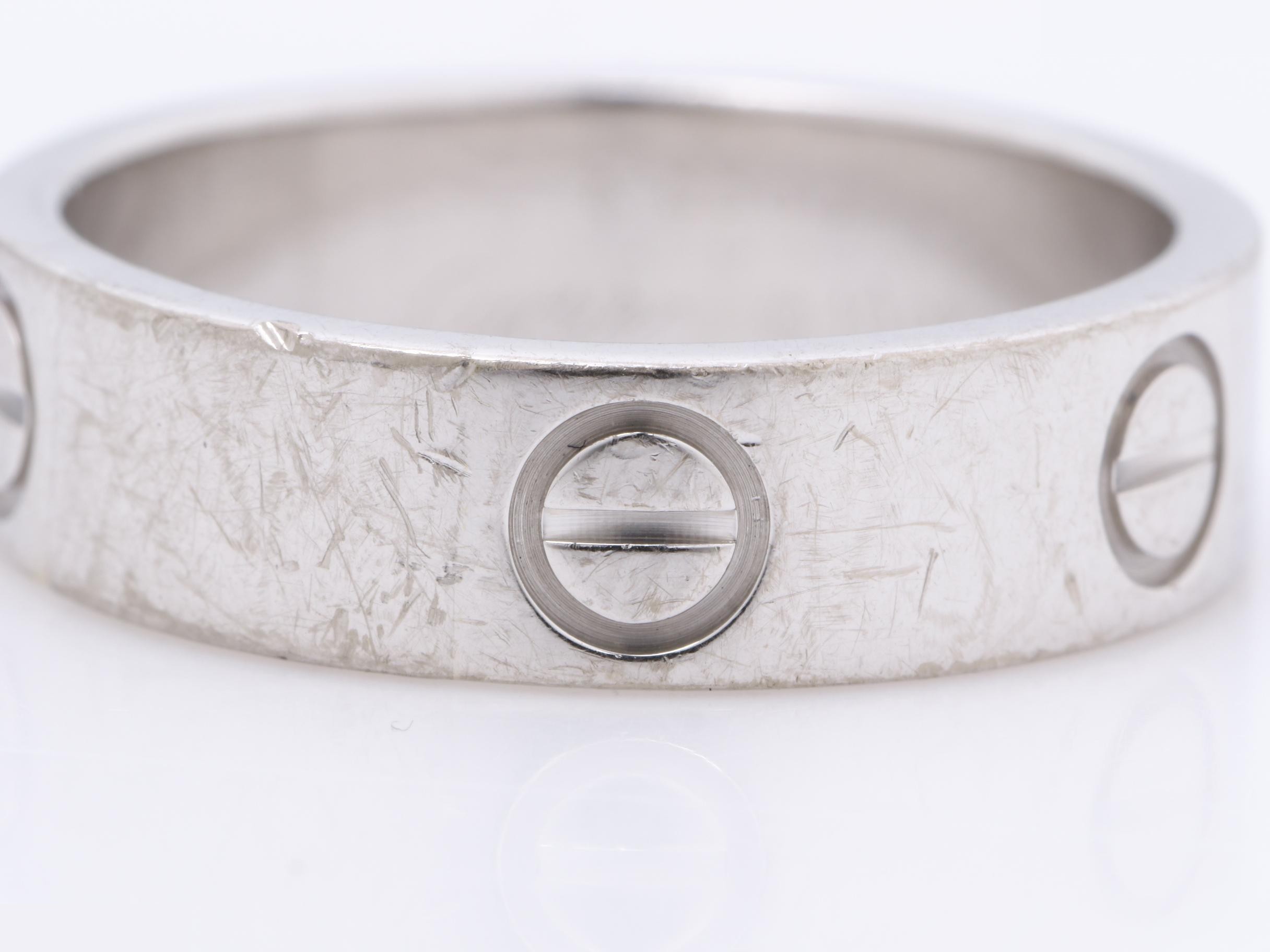 750WG Love Ring, Size #51 (actual size #14), 7.0g, Love Series — view 2