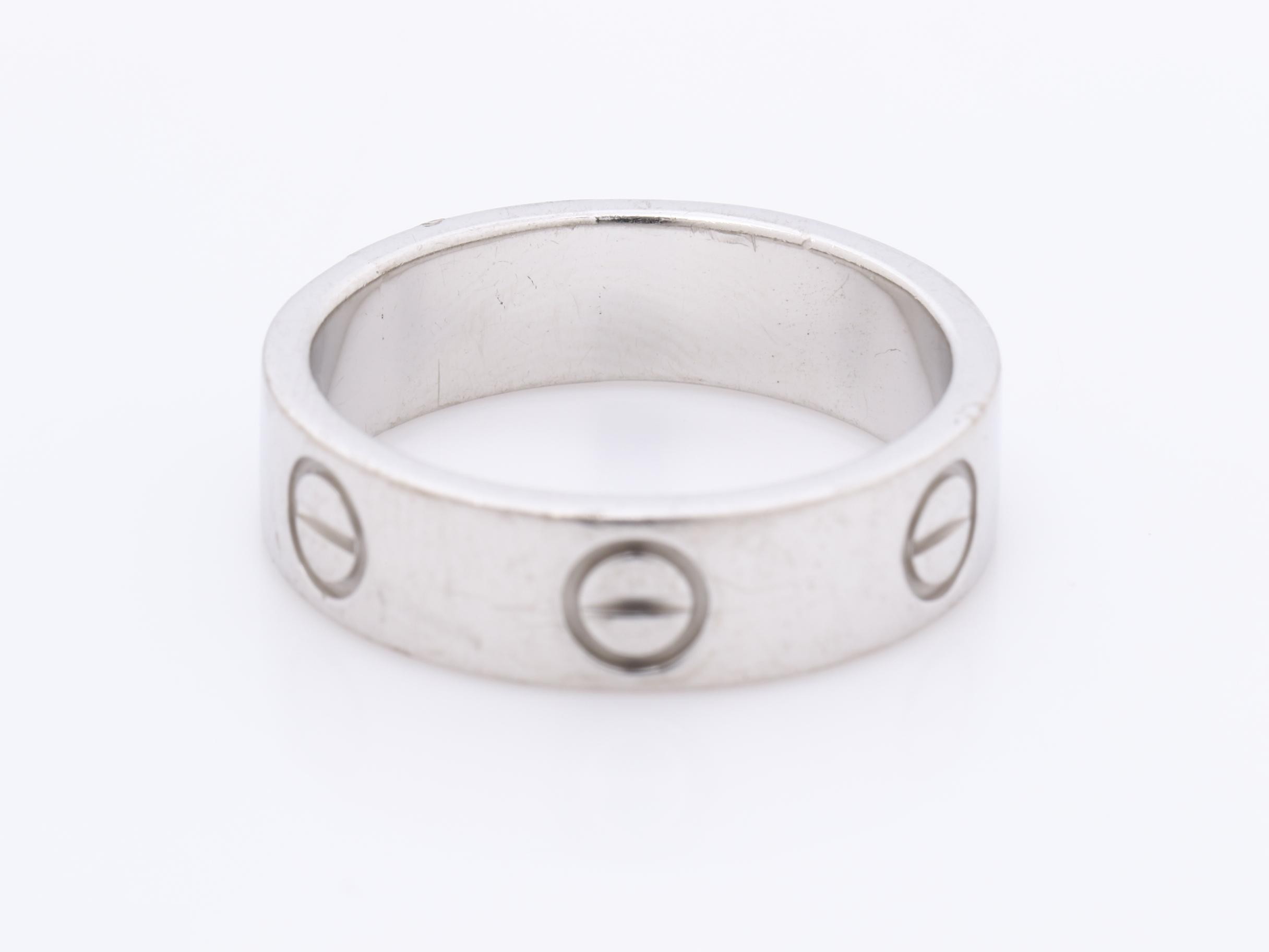 750WG Love Ring, Size #51 (actual size #14), 7.0g, Love Series — view 4