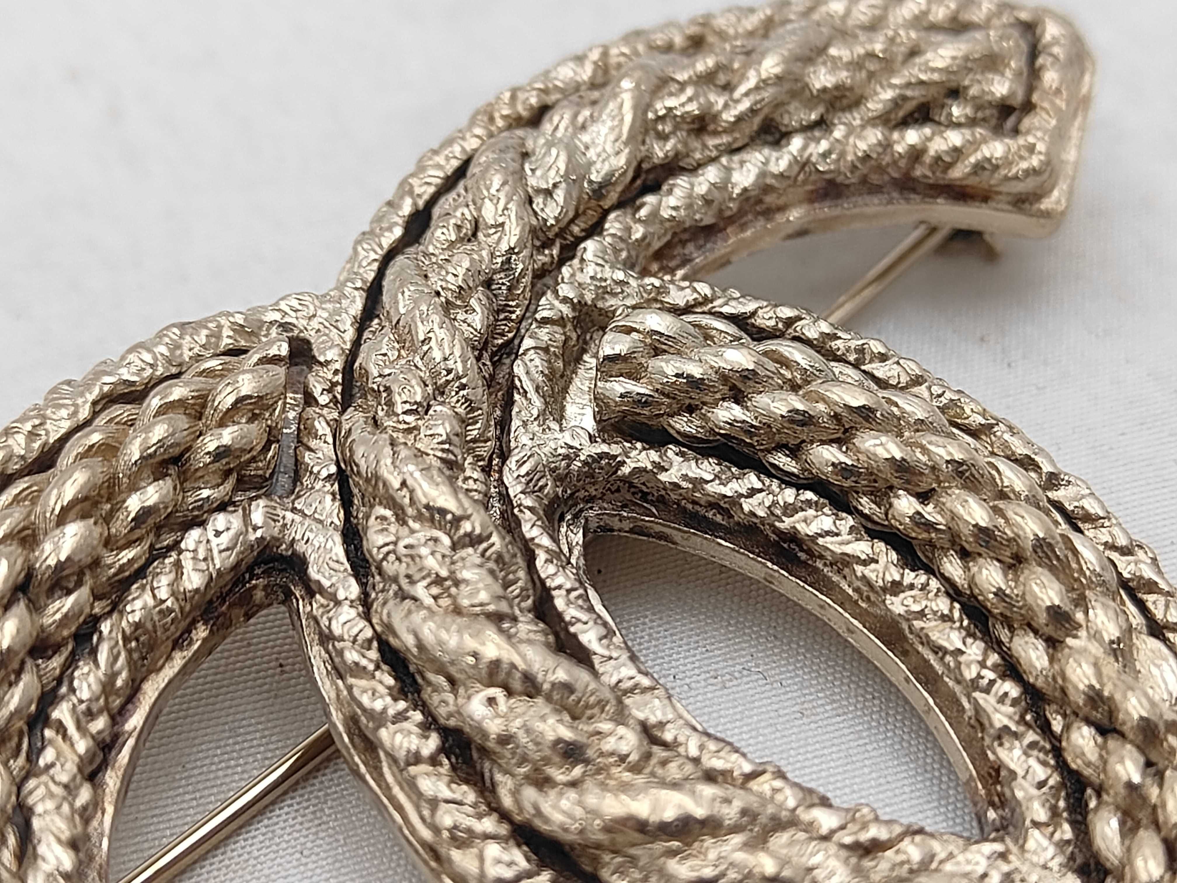 Brooch, Coco Mark, Large Size, Rope Motif, Gold, 12C Brooch — view 6