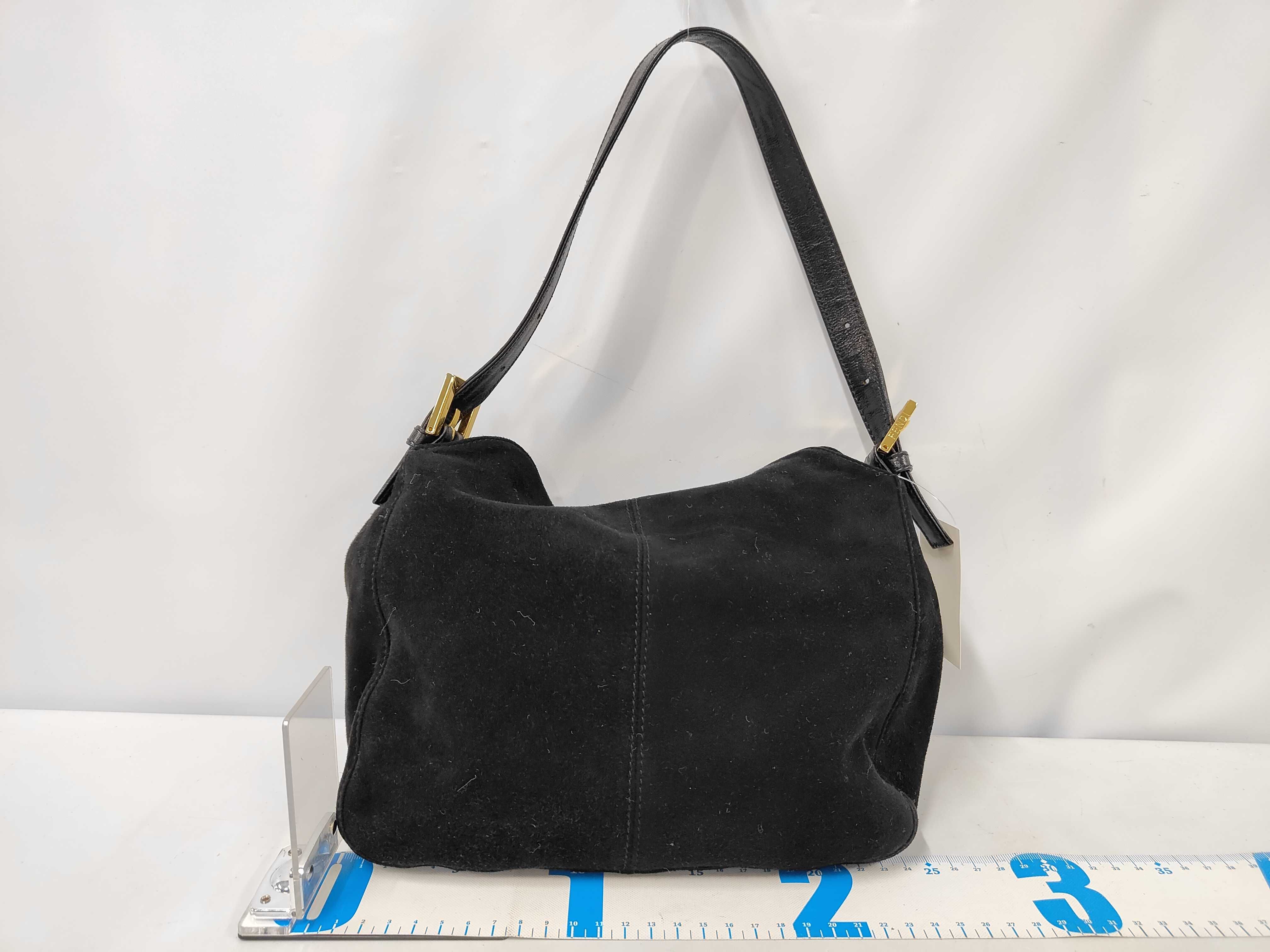 Mamma One-Shoulder Suede Black Shoulder Bag — view 2