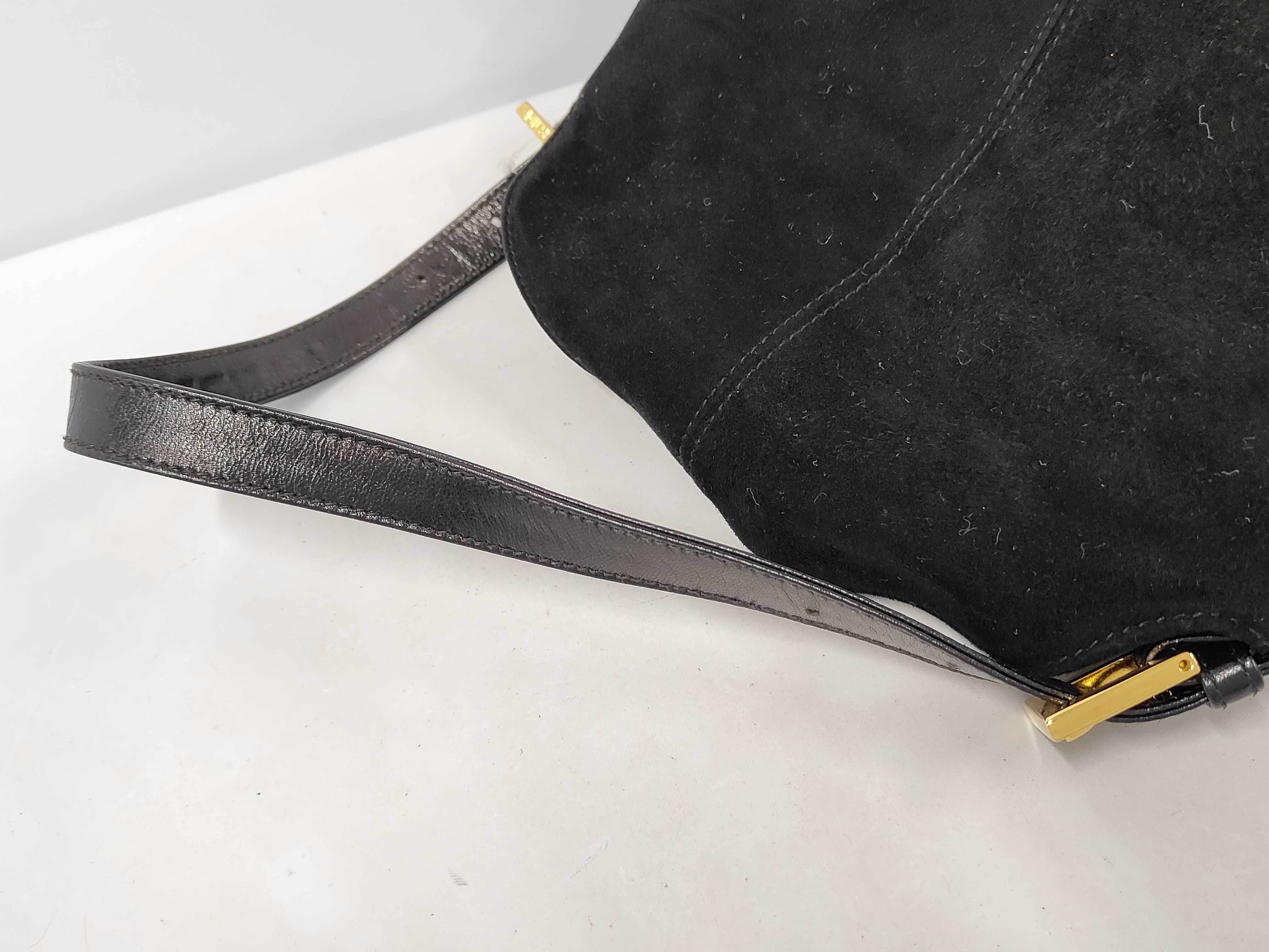 Mamma One-Shoulder Suede Black Shoulder Bag — view 5