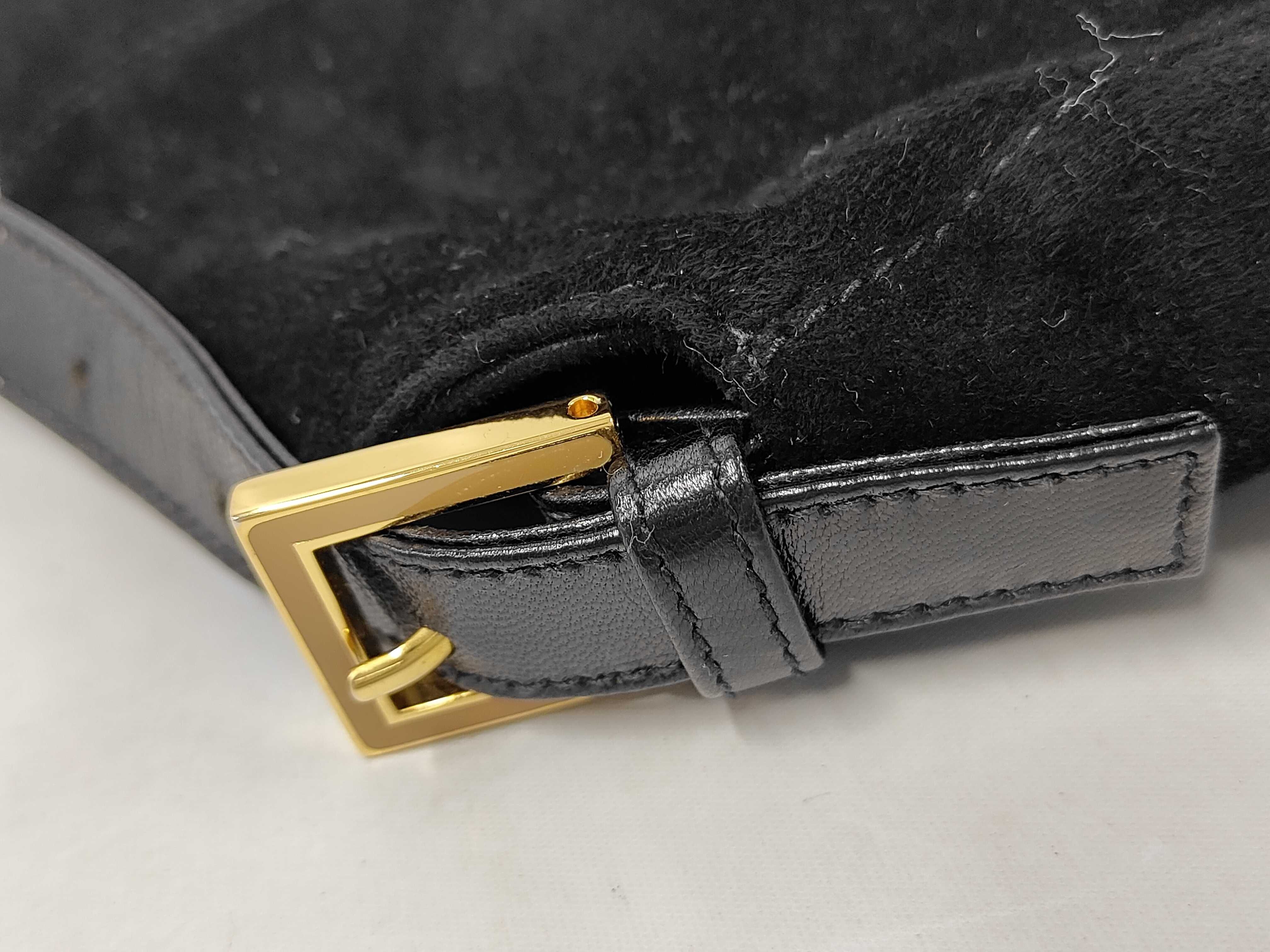 Mamma One-Shoulder Suede Black Shoulder Bag — view 7