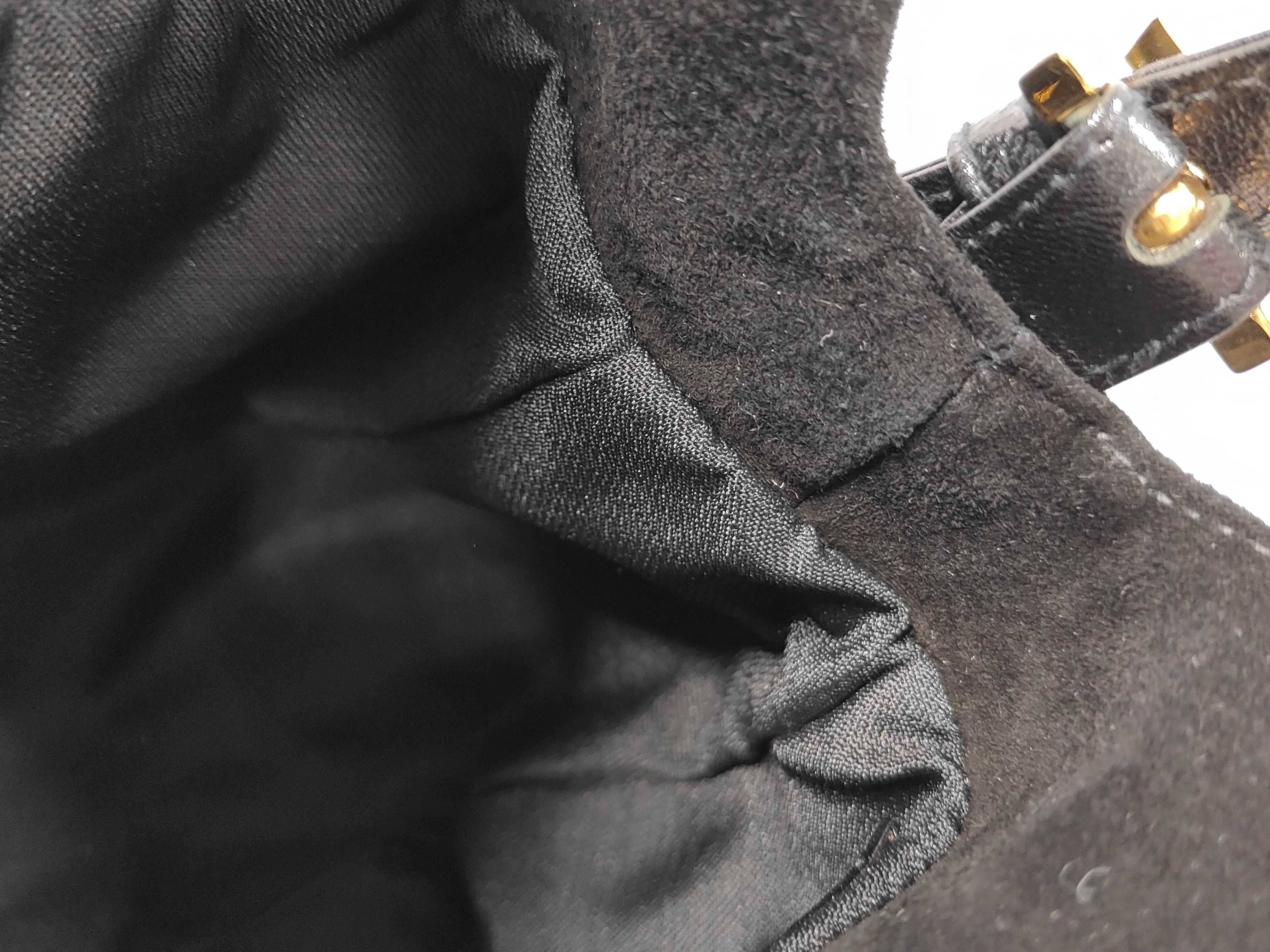 Mamma One-Shoulder Suede Black Shoulder Bag — view 10