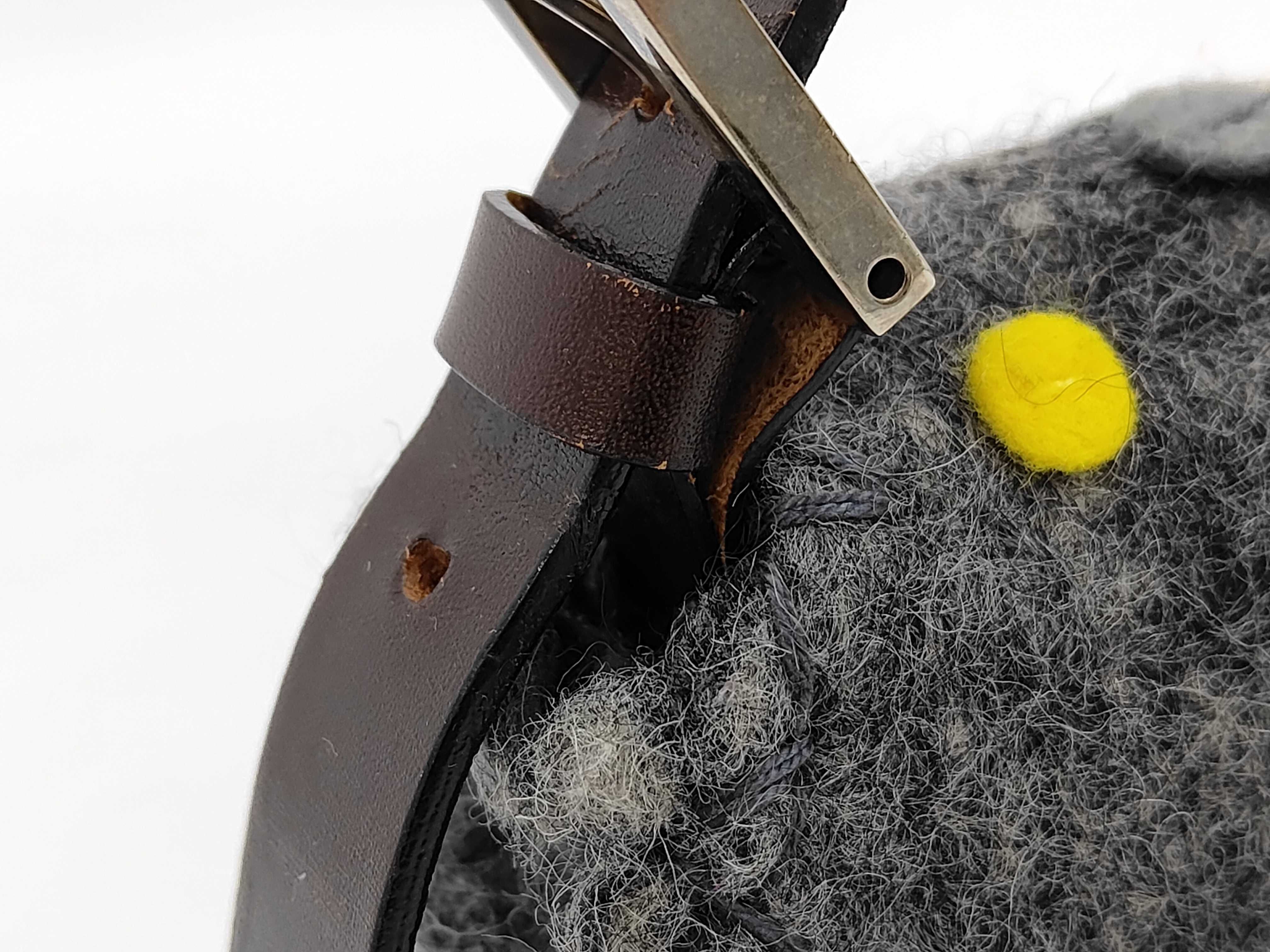 Mamma Baguette Bag Wool Grey Flower Handbag — view 3
