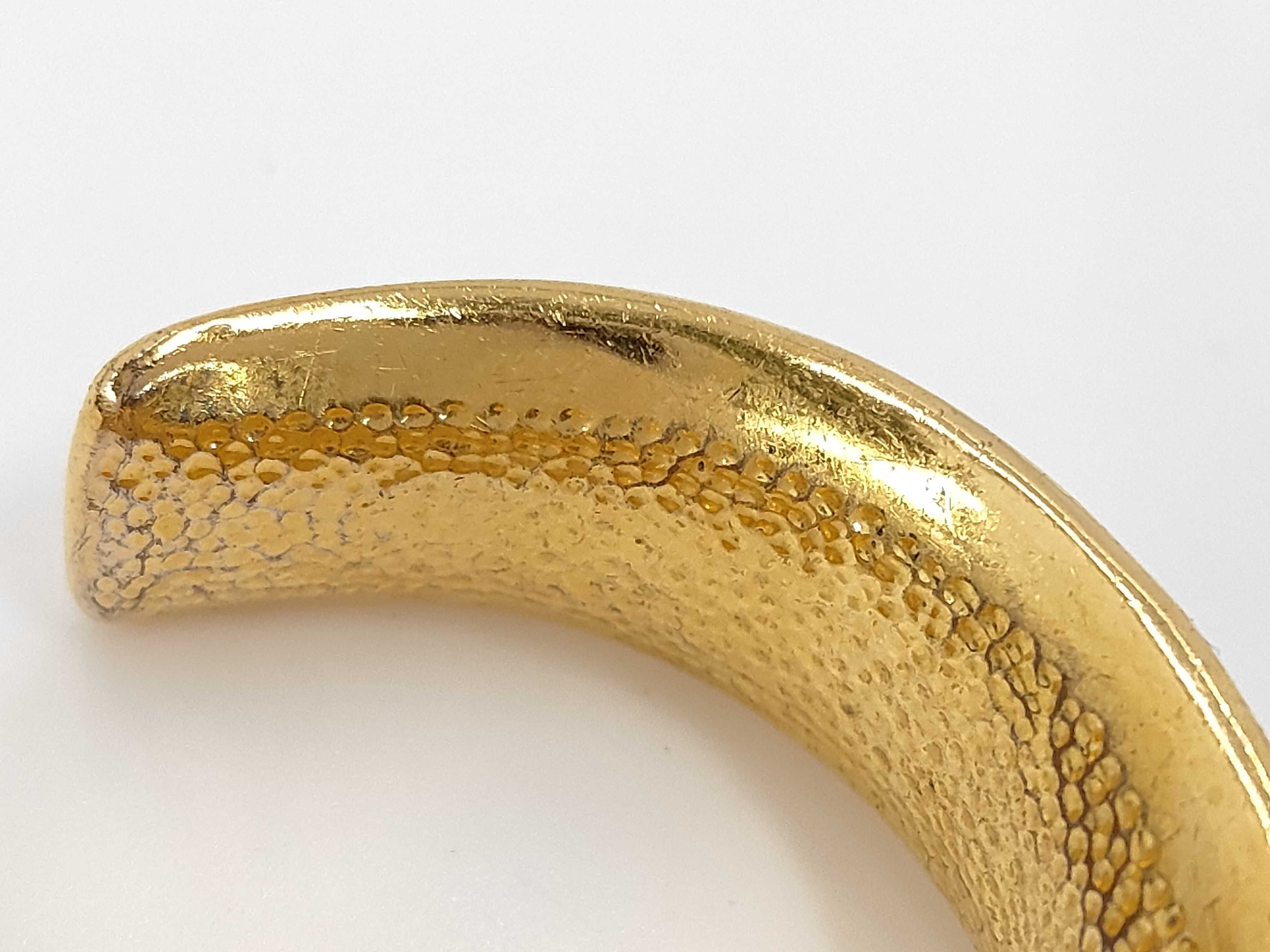 logo bangle, gold bracelet/bangle — view 3