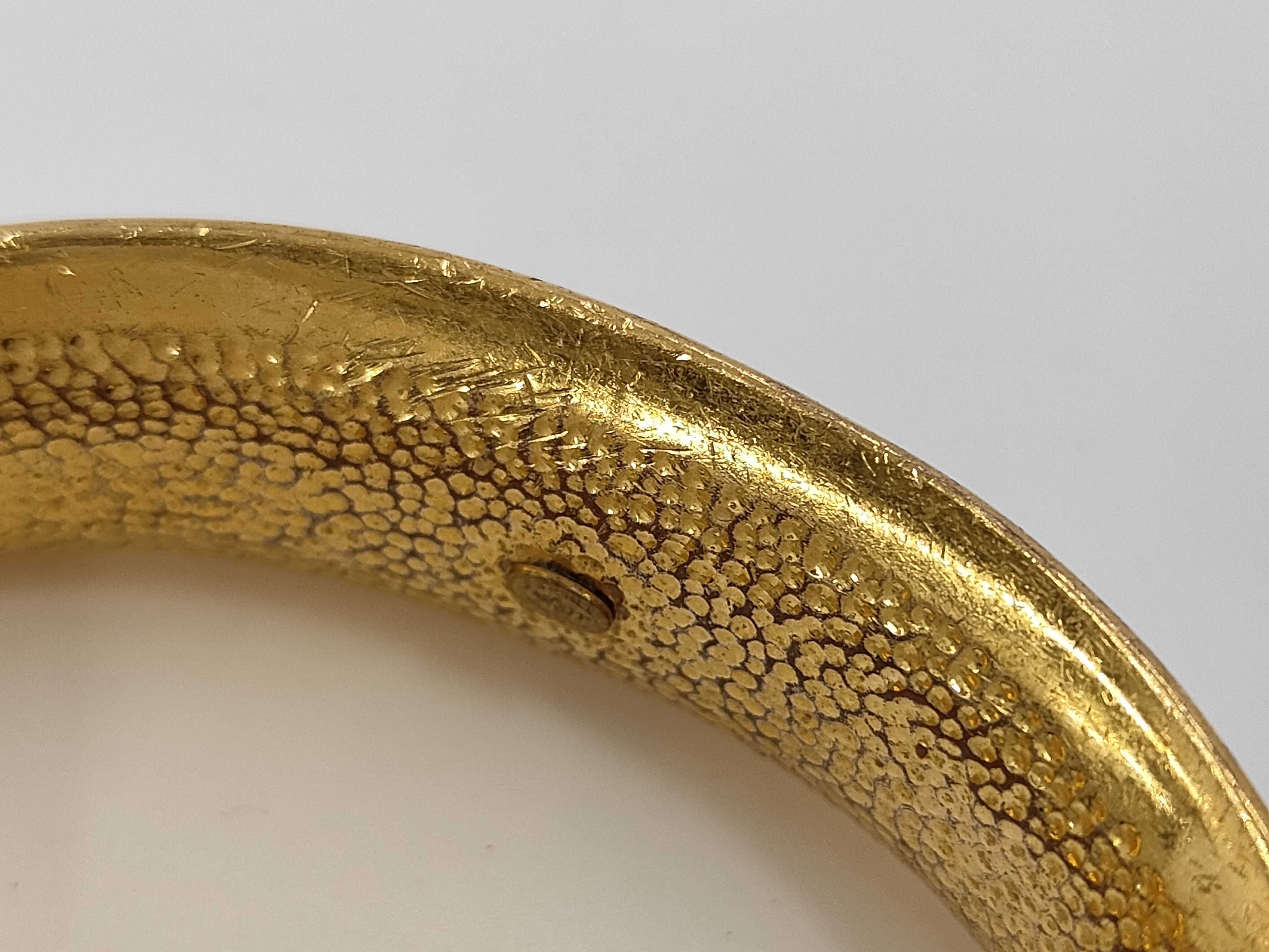 logo bangle, gold bracelet/bangle — view 4