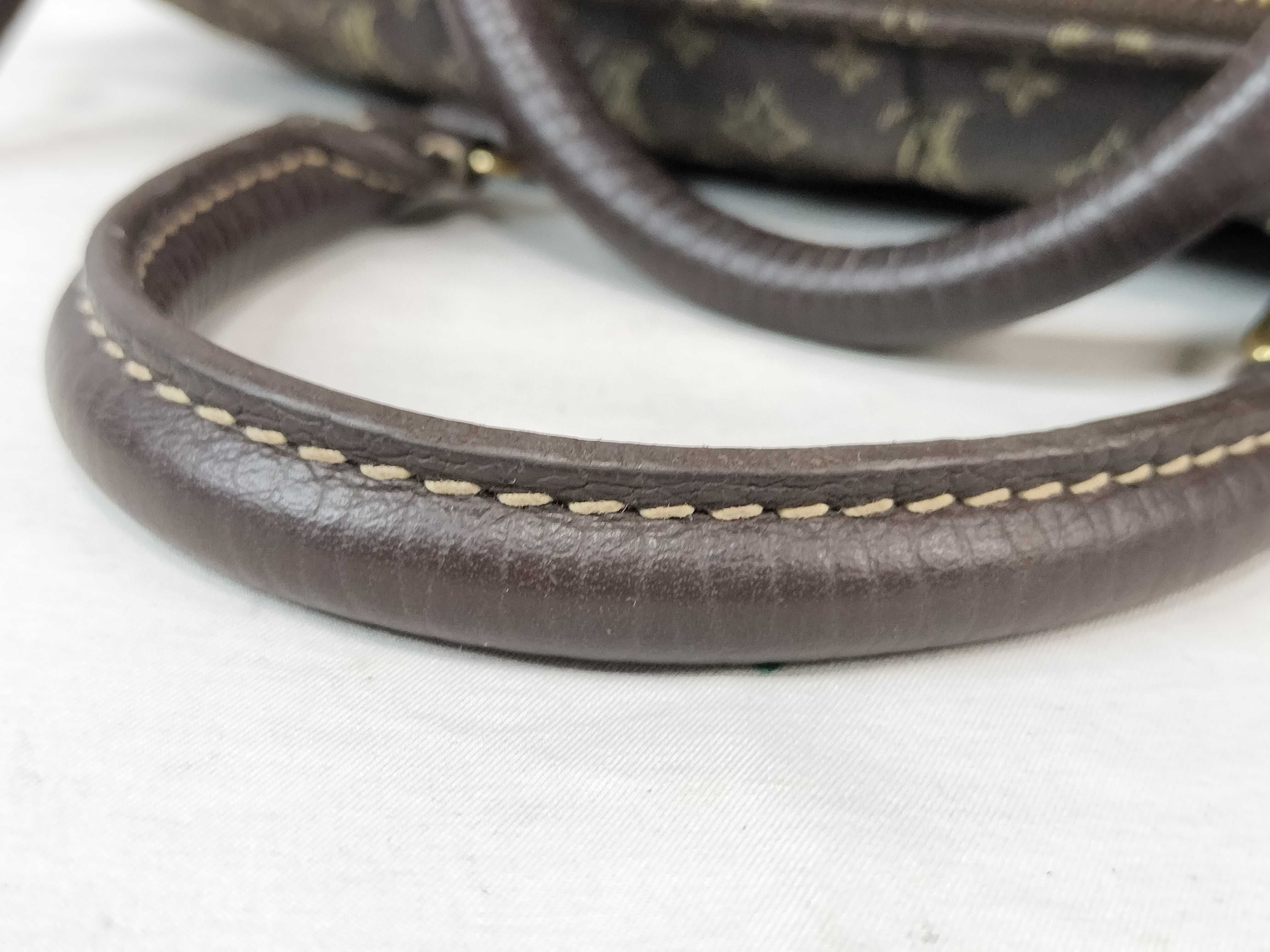PH- Brown Mini Lin Speedy Canvas Hand Bag 30cm Handbag — view 4