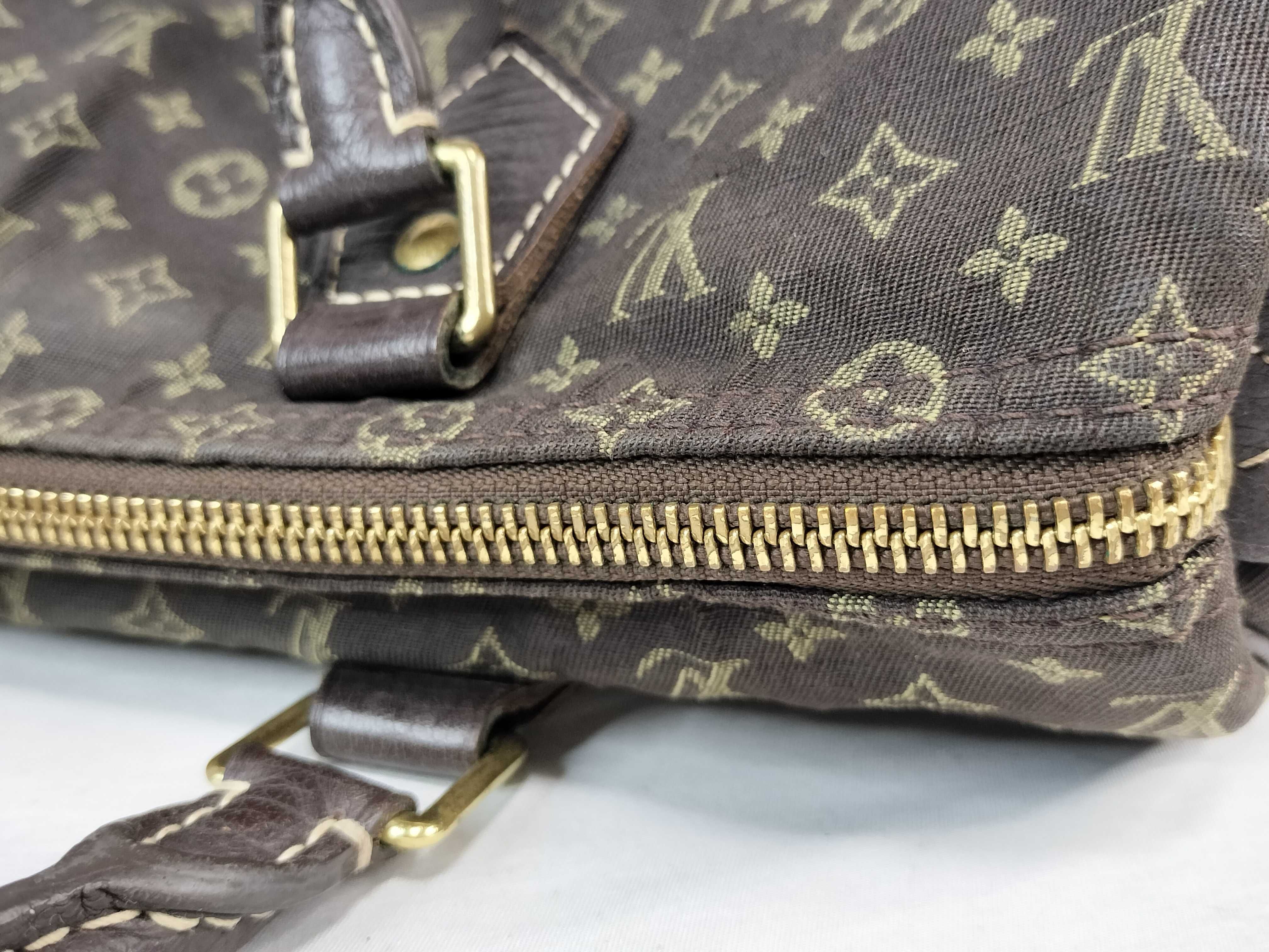 PH- Brown Mini Lin Speedy Canvas Hand Bag 30cm Handbag — view 6