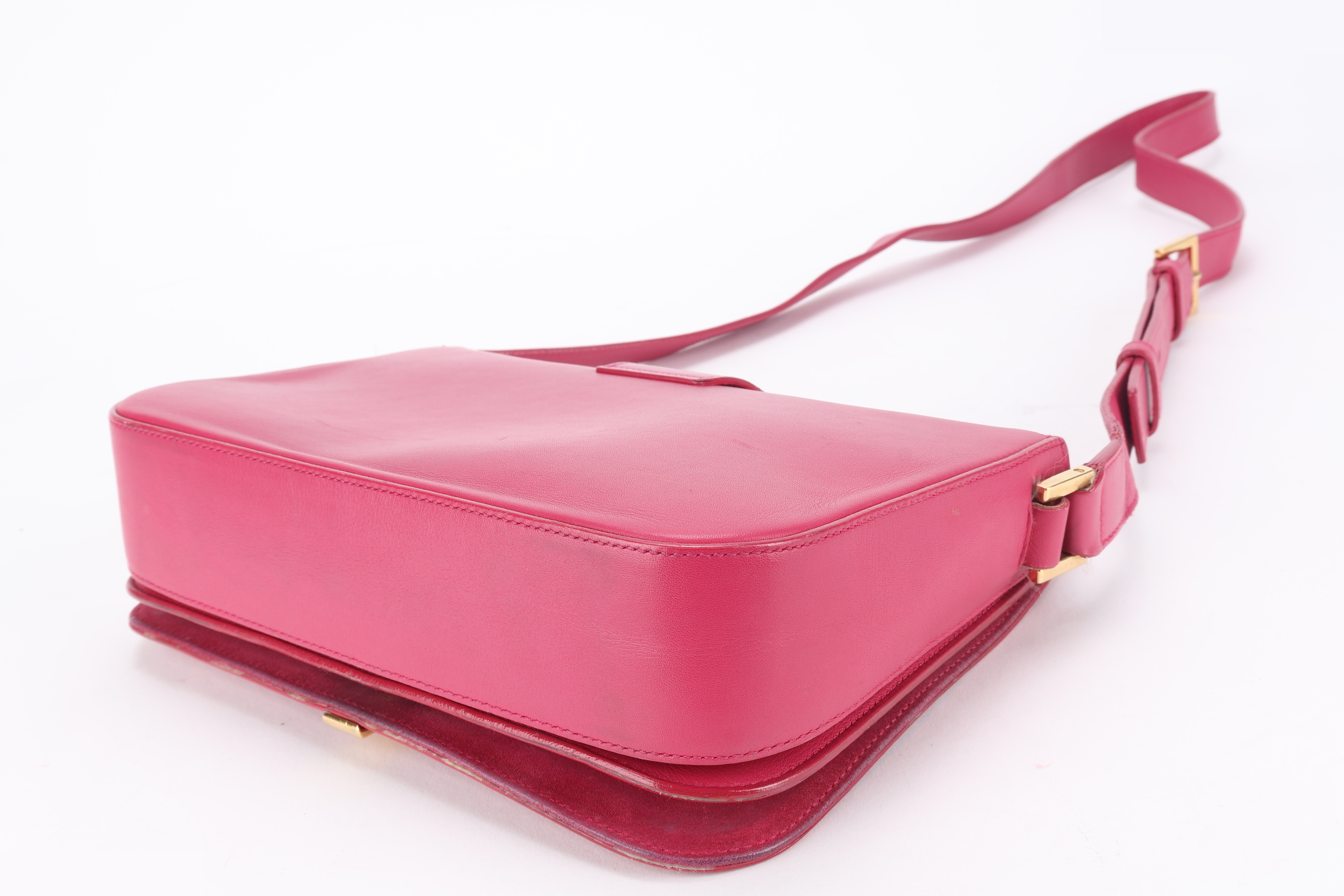Y LINE PINK SHOULDER BAG CALFSKIN GHW — view 4