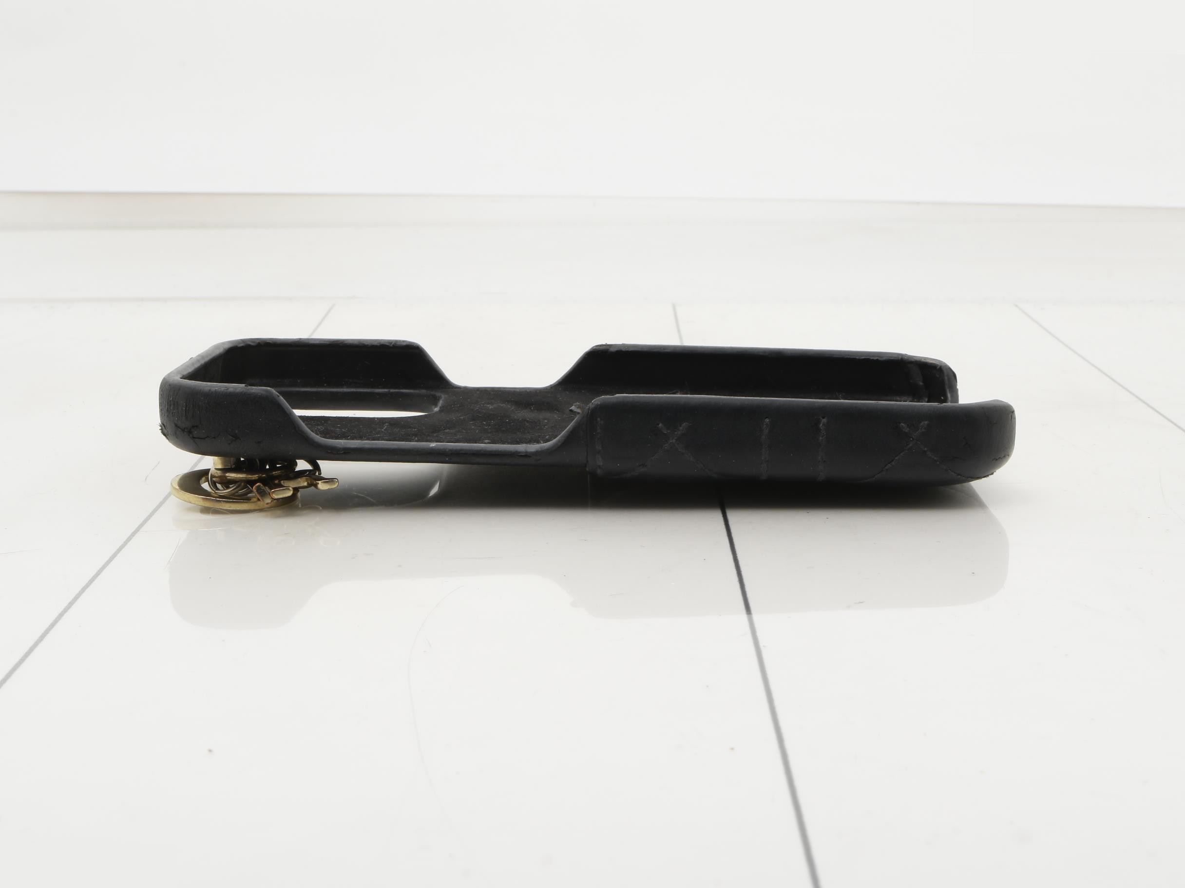 Leather Cannage Logo Charm iPhone Case - Black — view 3